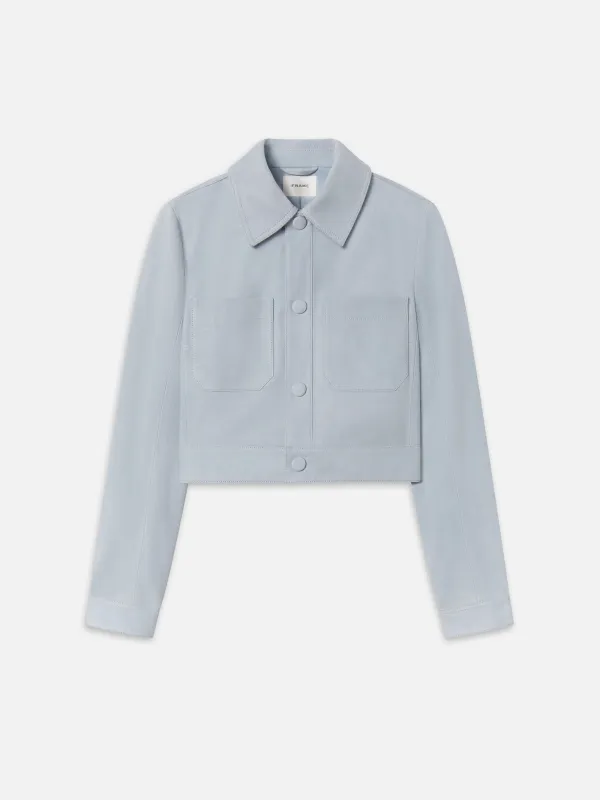 The Small Suede Jacket -- Sky Blue sold by Frame Denim