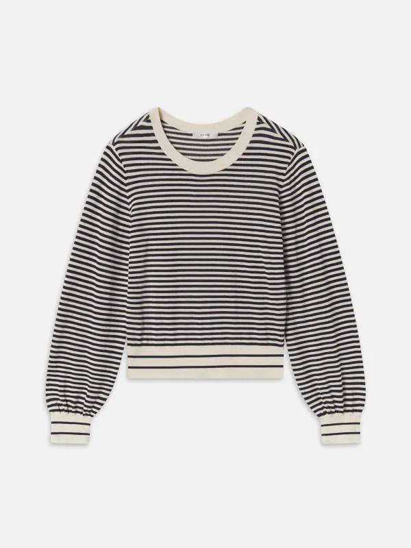 The Striped Knit Sweater -- Cream Multi sold by Frame Denim