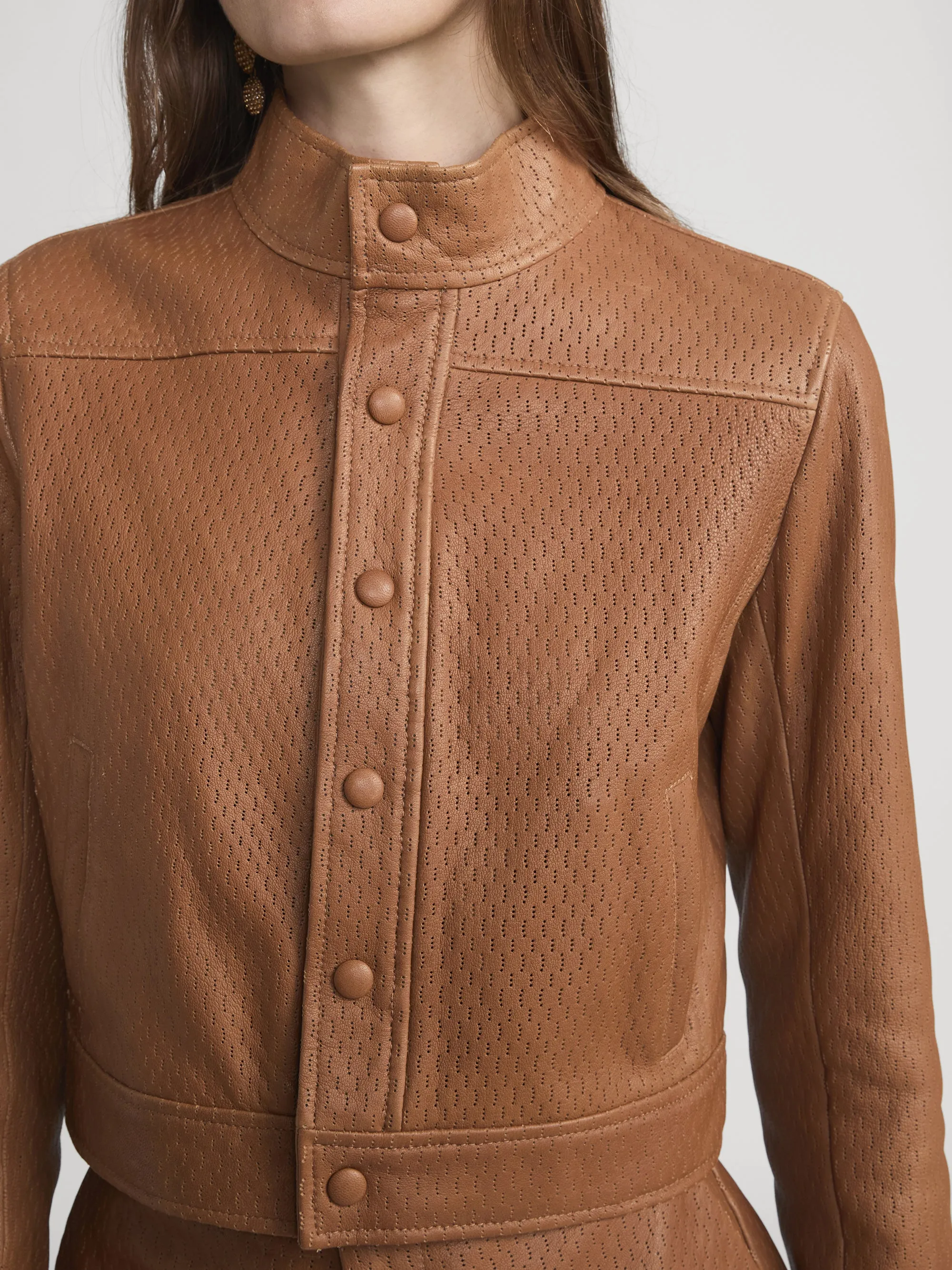 The Leather Trucker Jacket -- Ochre sold by Frame Denim product image thumbnail 4
