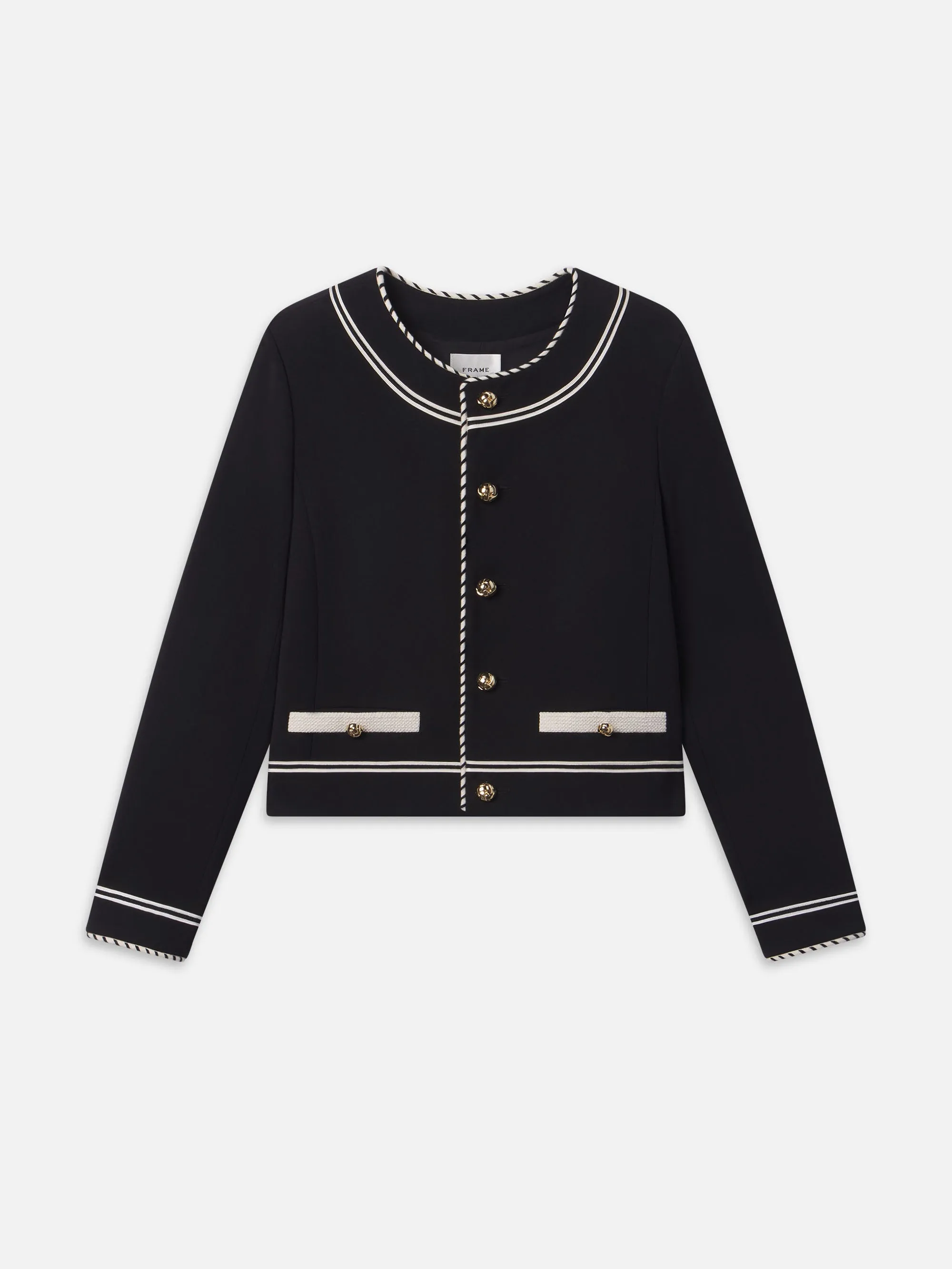 The Prim Jacket -- Black sold by Frame Denim