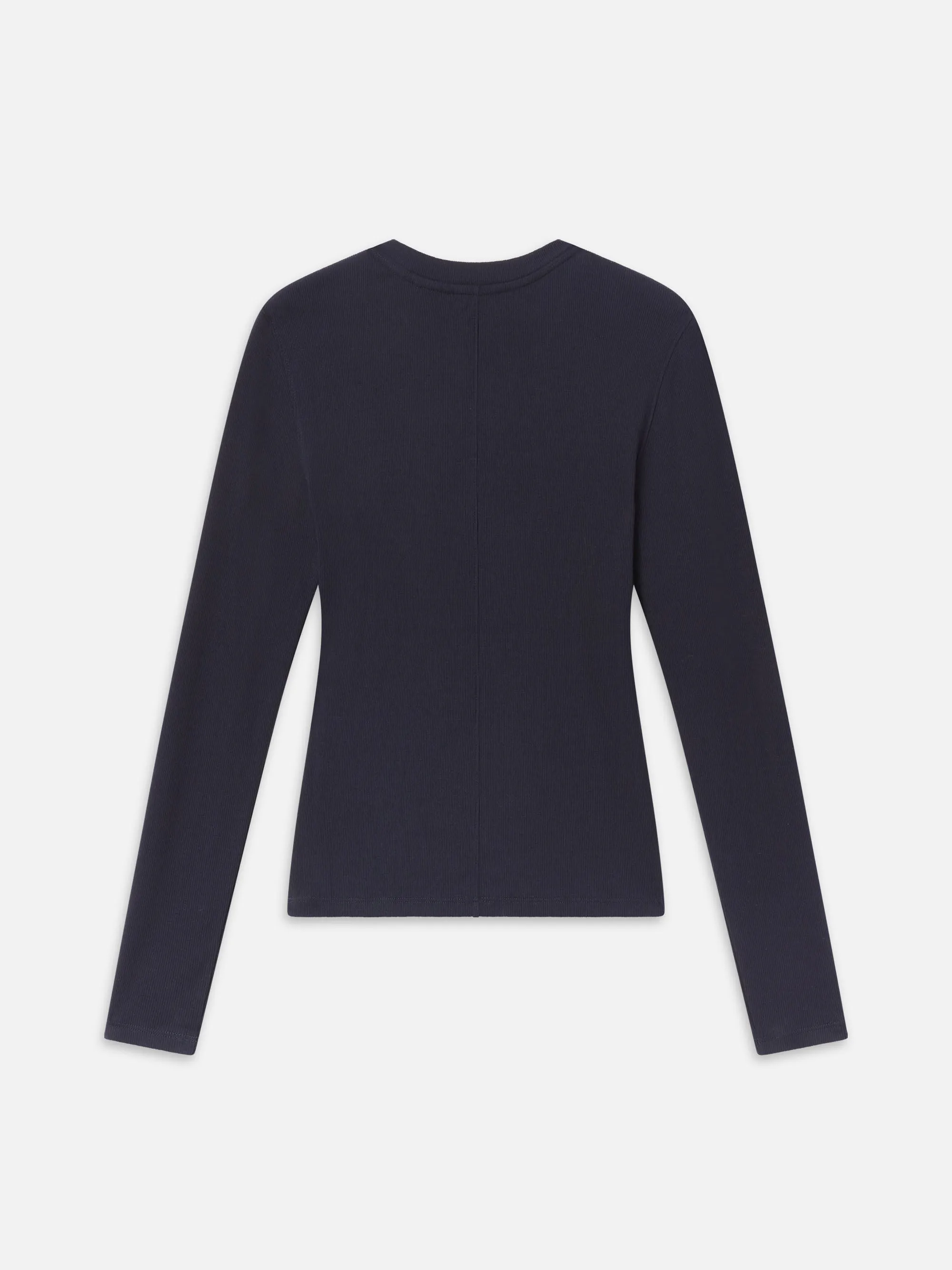 The Long Sleeve Rib Crew -- Navy sold by Frame Denim product image thumbnail 3