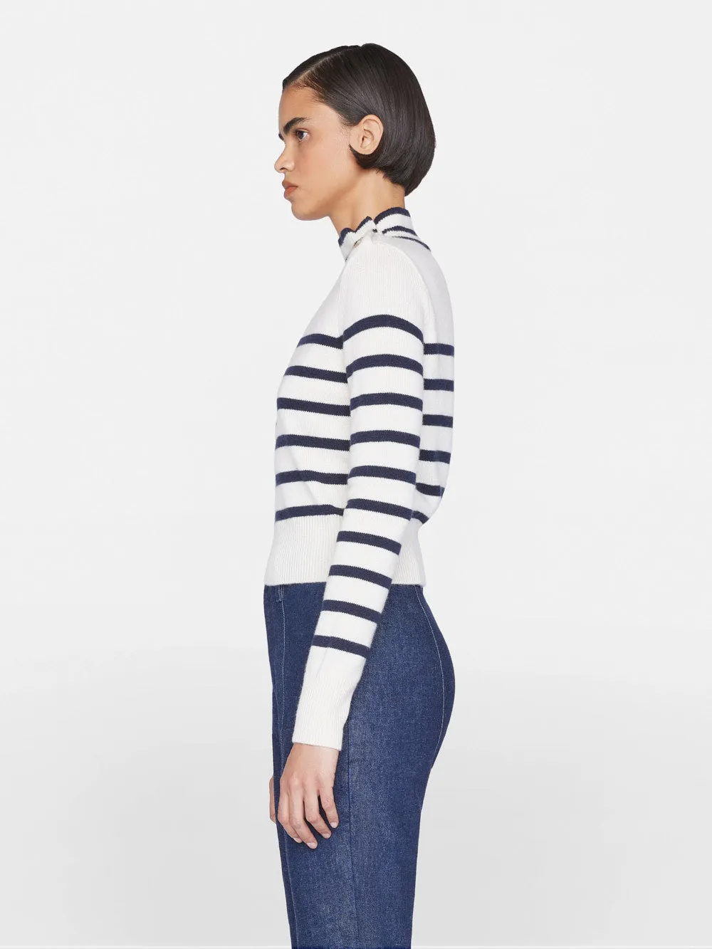 Mariner Cashmere Turtleneck -- Off White Multi sold by Frame Denim product image thumbnail 5