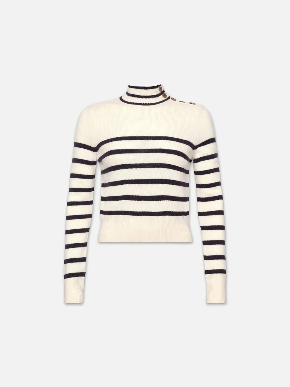 Mariner Cashmere Turtleneck -- Off White Multi sold by Frame Denim