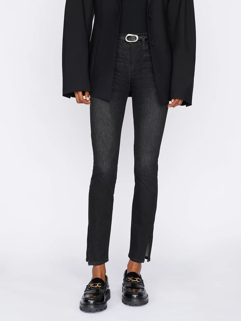 Le Shape High Skinny -- Corvo Slit sold by Frame Denim