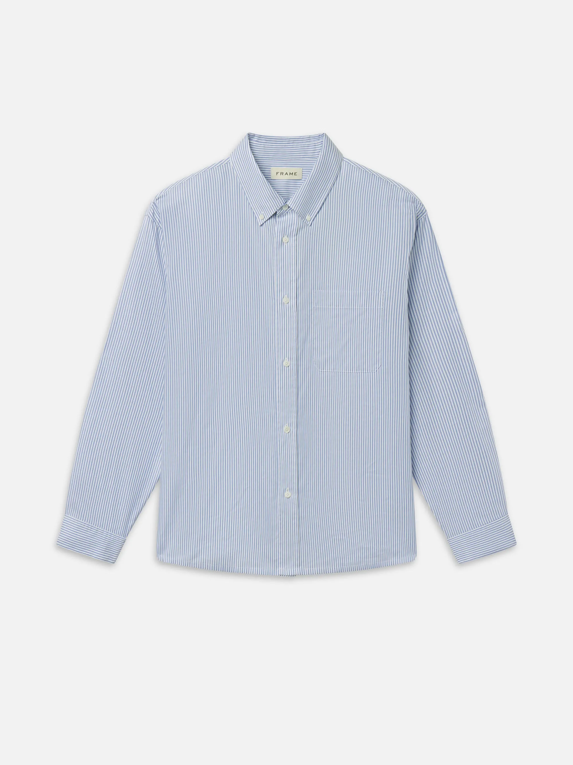 Oxford Shirt -- Blue Stripe sold by Frame Denim