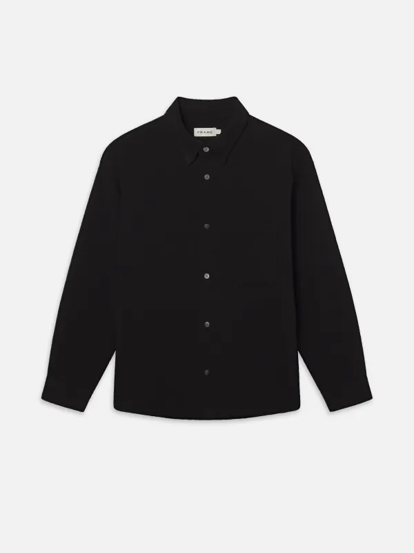 Waffle Textured Shirt -- Black sold by Frame Denim