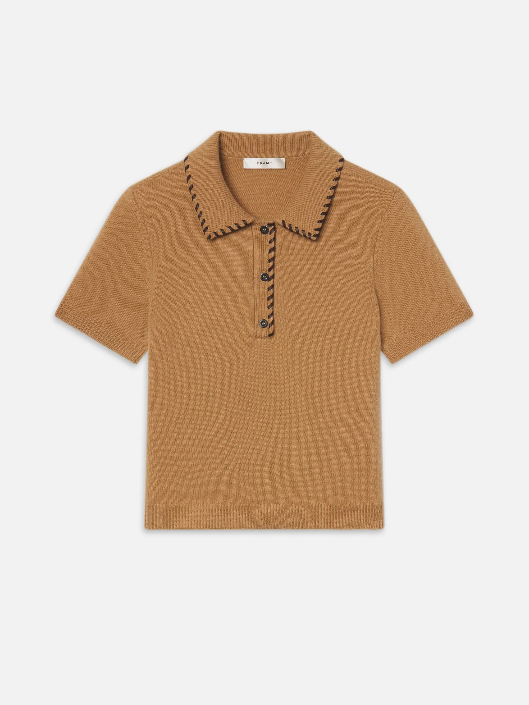The Leather Stitch Polo sold by Frame Denim