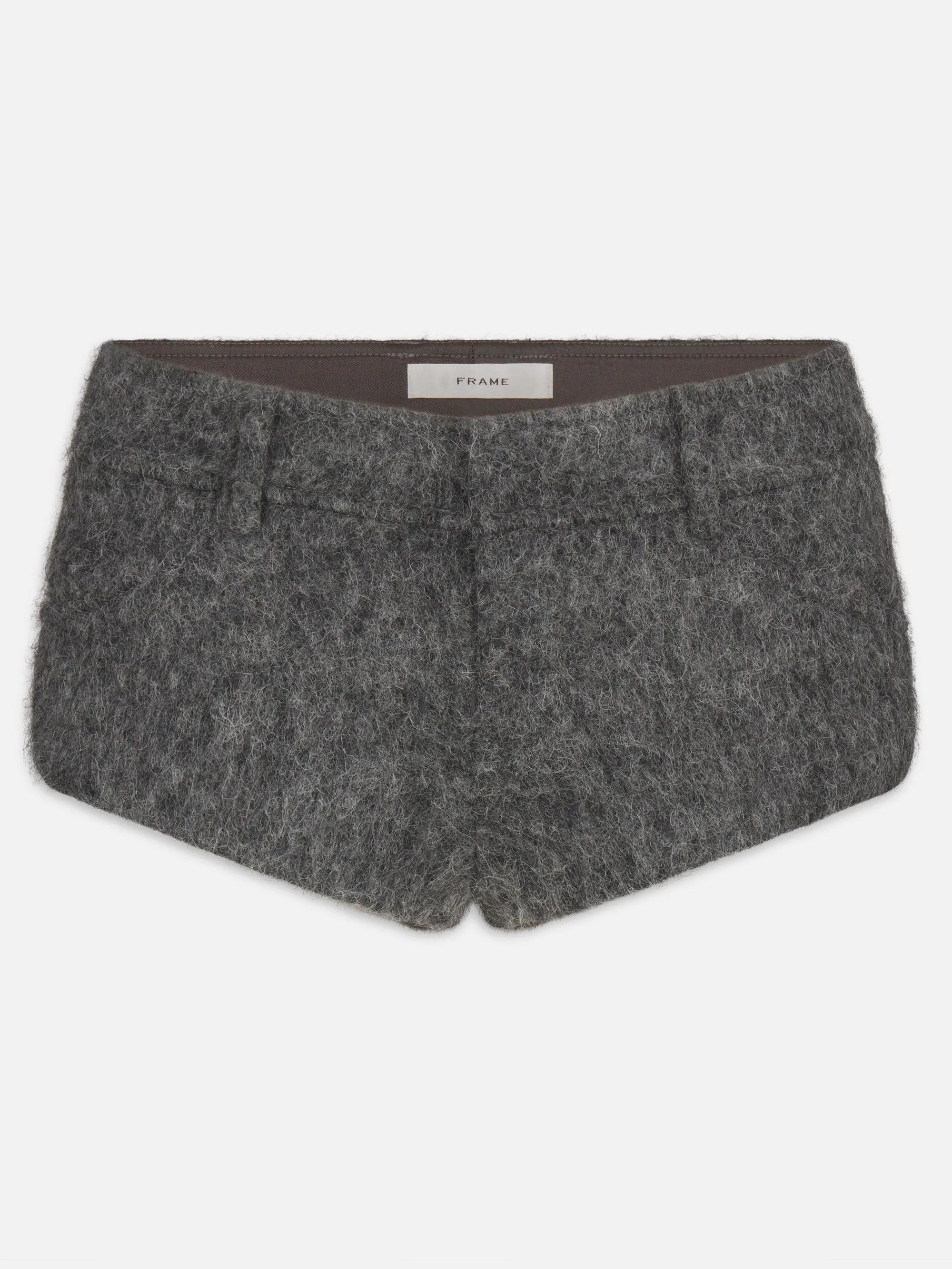 The Wool Micro Short -- Dark Heather Grey sold by Frame Denim