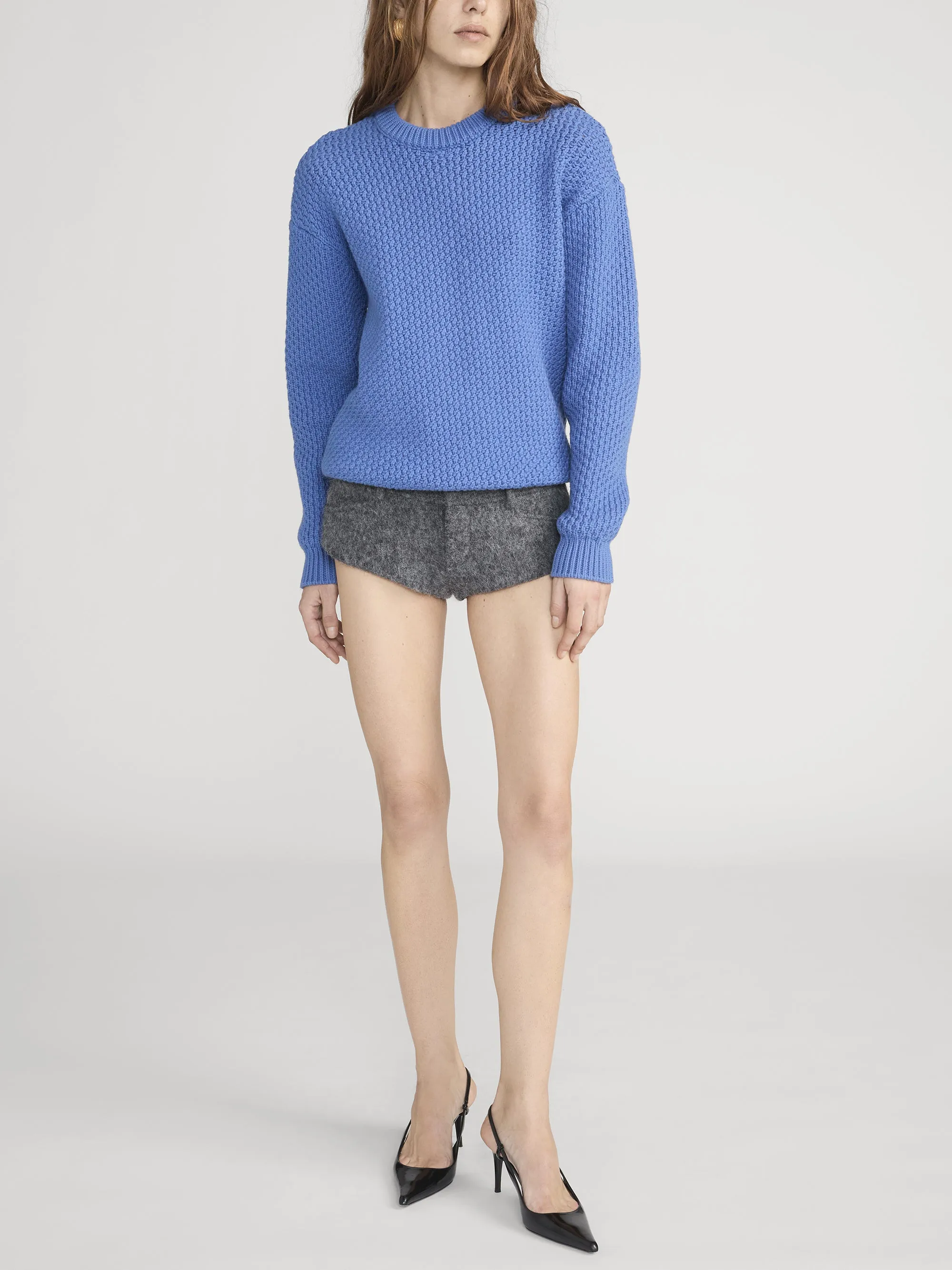 The Wool Micro Short -- Dark Heather Grey sold by Frame Denim product image thumbnail 2