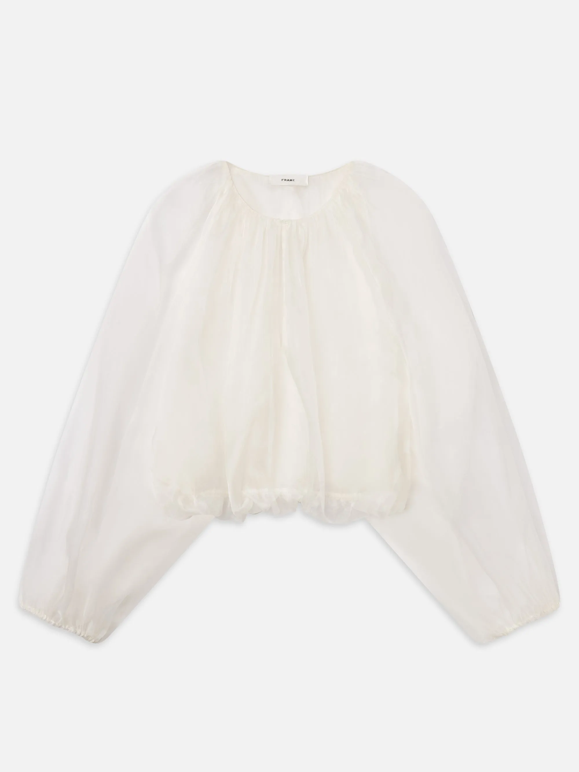 The Sheer Balloon Blouse -- Cream sold by Frame Denim