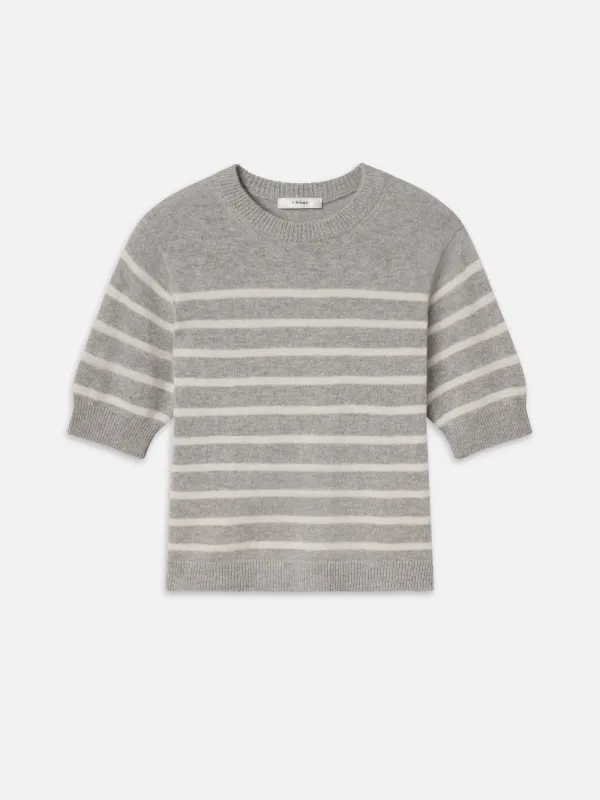 The Cashmere Easy Crew -- Grey Multi sold by Frame Denim