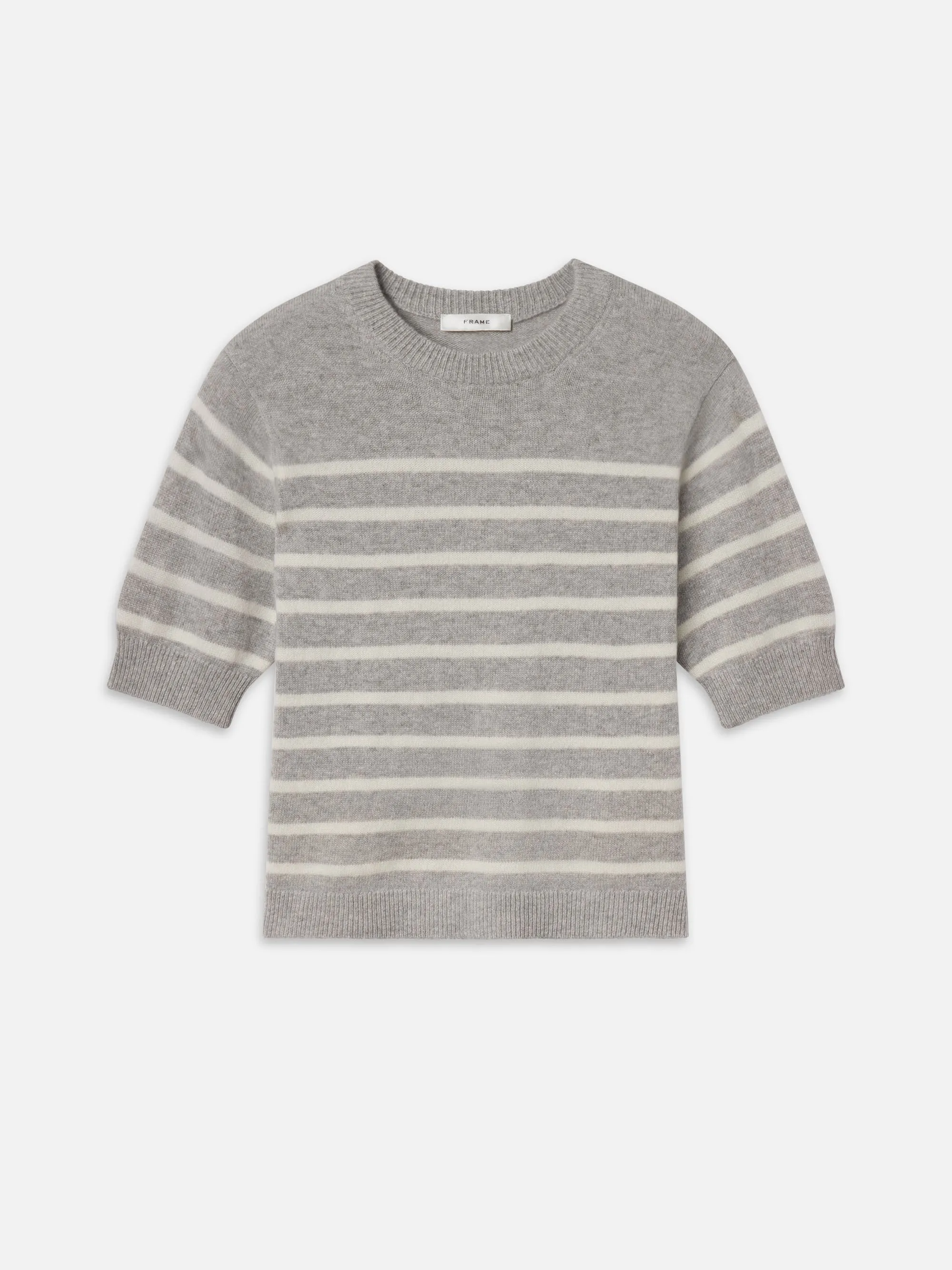 The Cashmere Easy Crew -- Grey Multi sold by Frame Denim