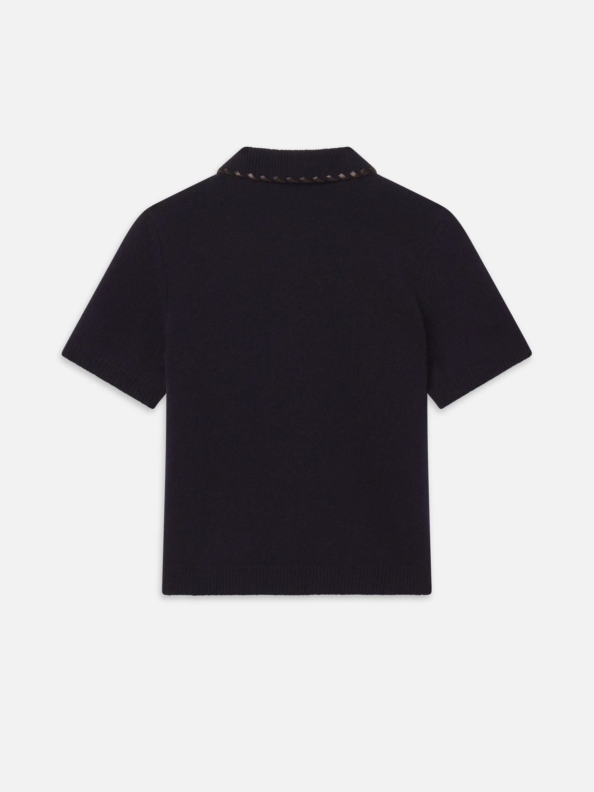 The Leather Stitch Polo -- Navy sold by Frame Denim product image thumbnail 3