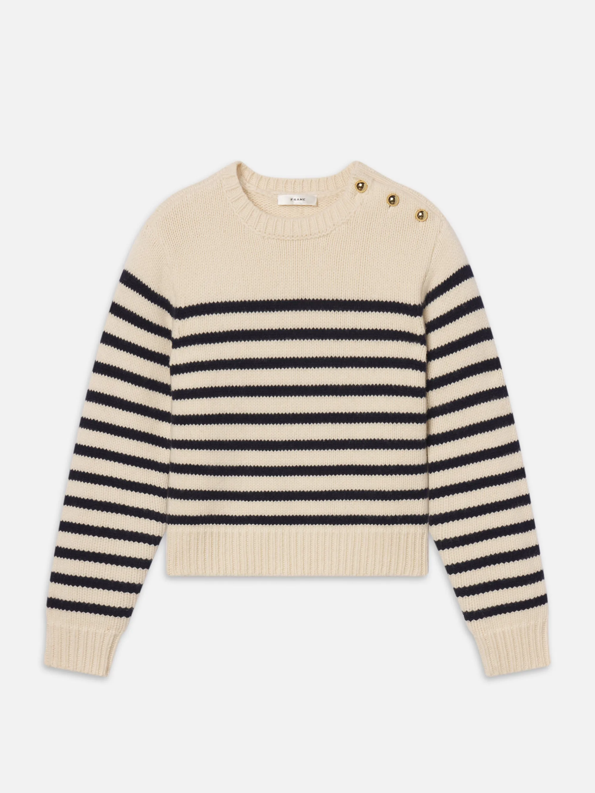 The Mariner Sweater -- Cream Multi sold by Frame Denim