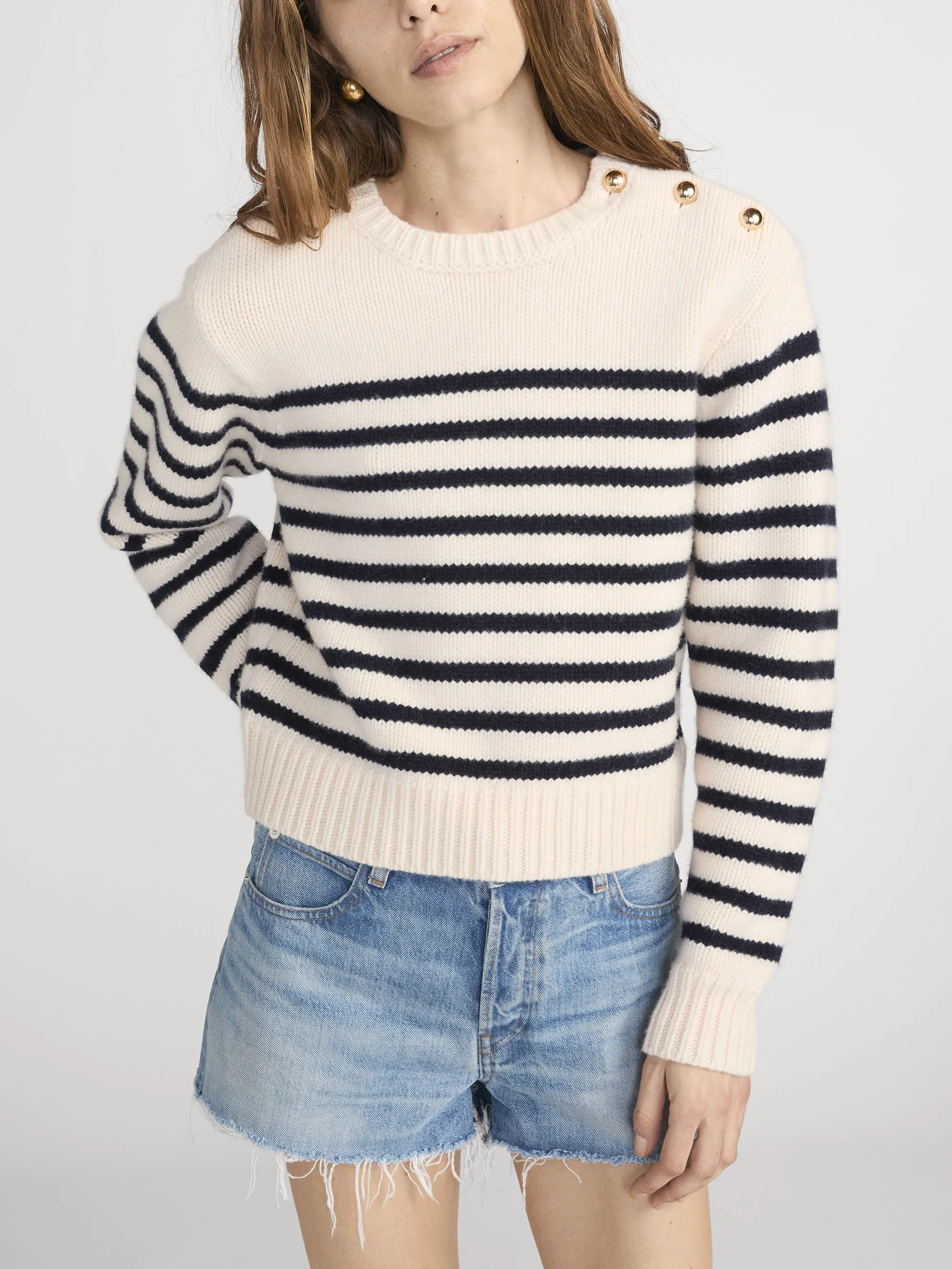 The Mariner Sweater -- Cream Multi sold by Frame Denim product image thumbnail 3