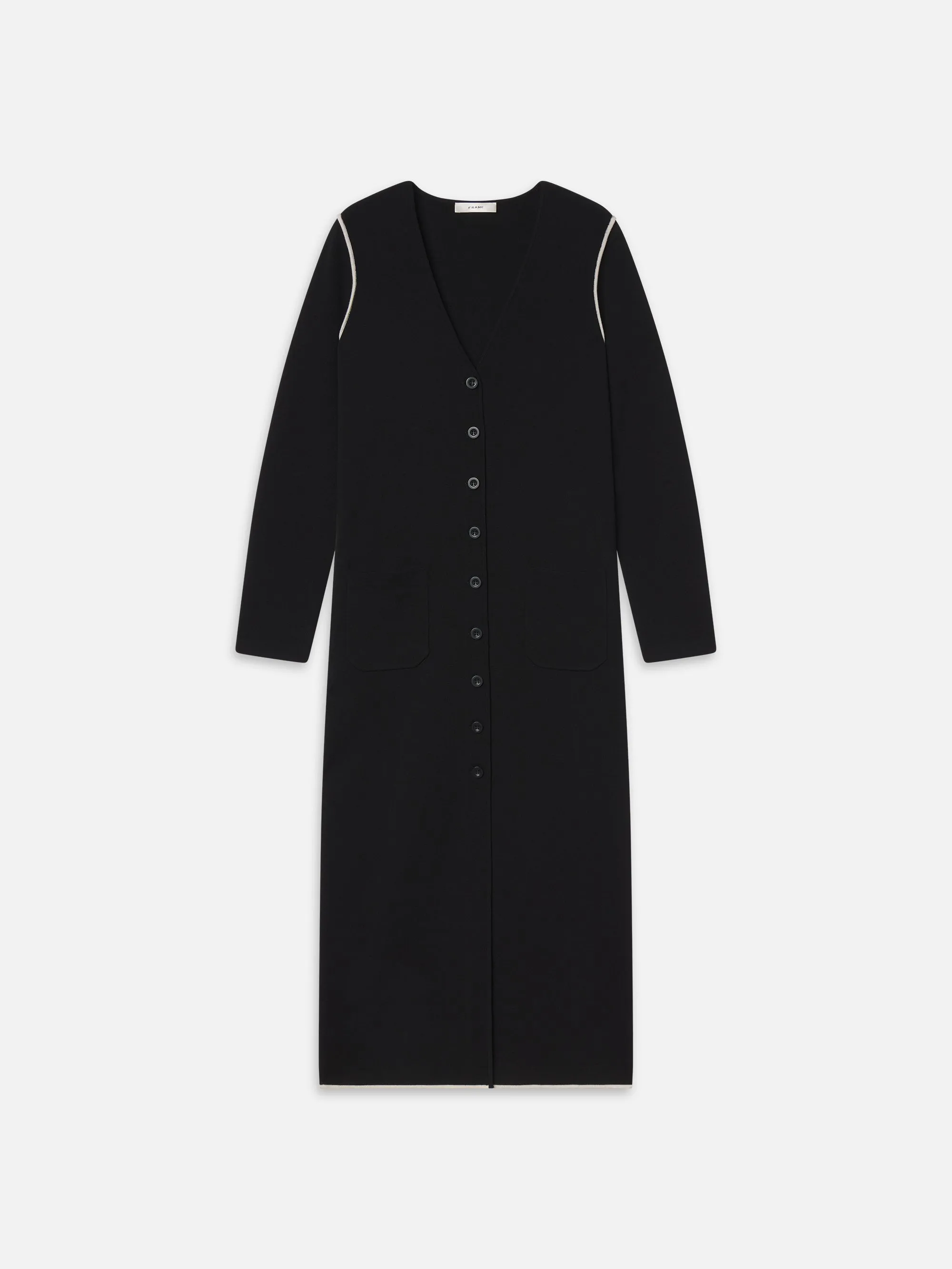 The Long Sleek Cardi -- Black sold by Frame Denim