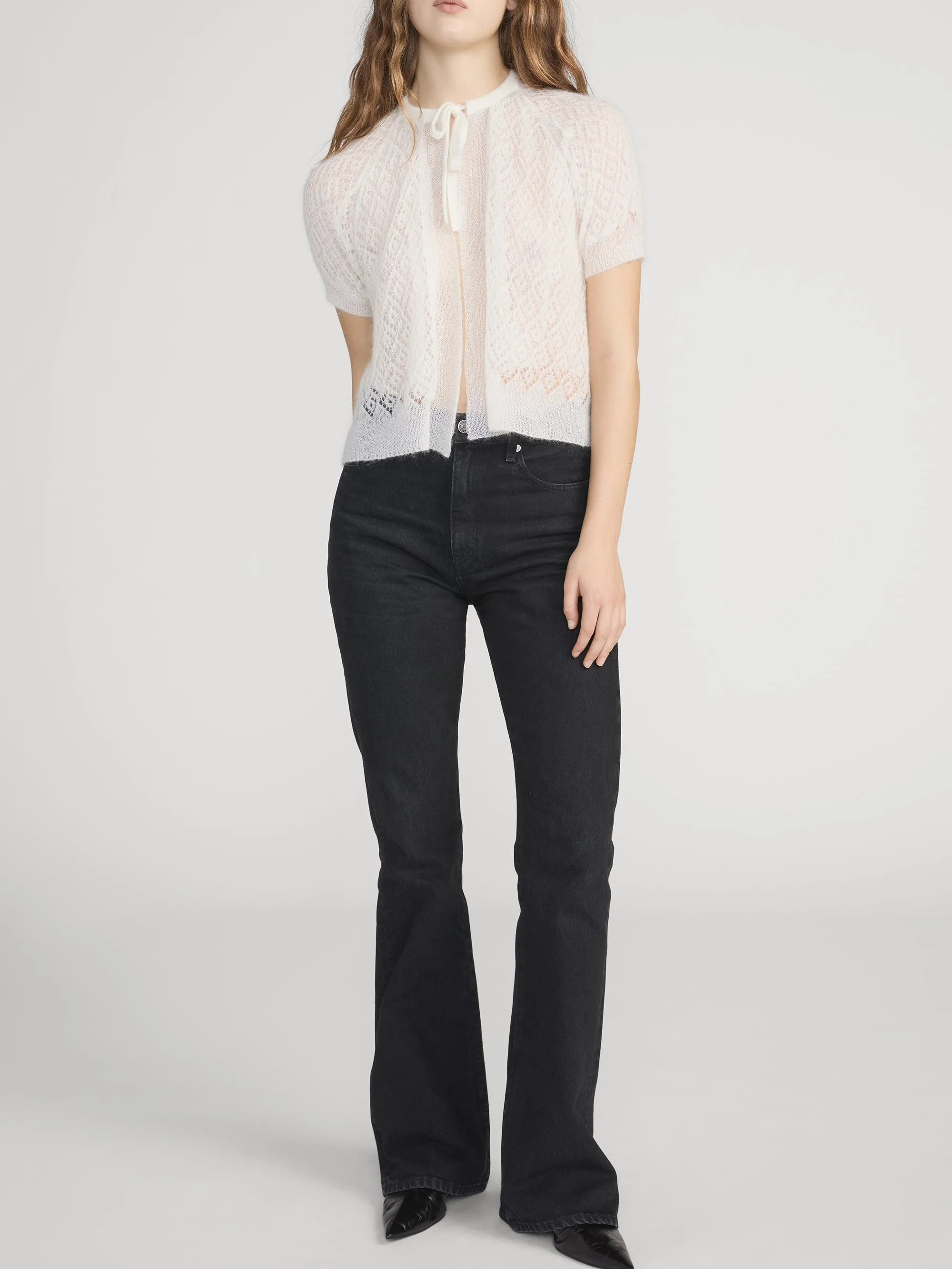 The Delicate Tie Sweater -- Cream sold by Frame Denim product image thumbnail 2