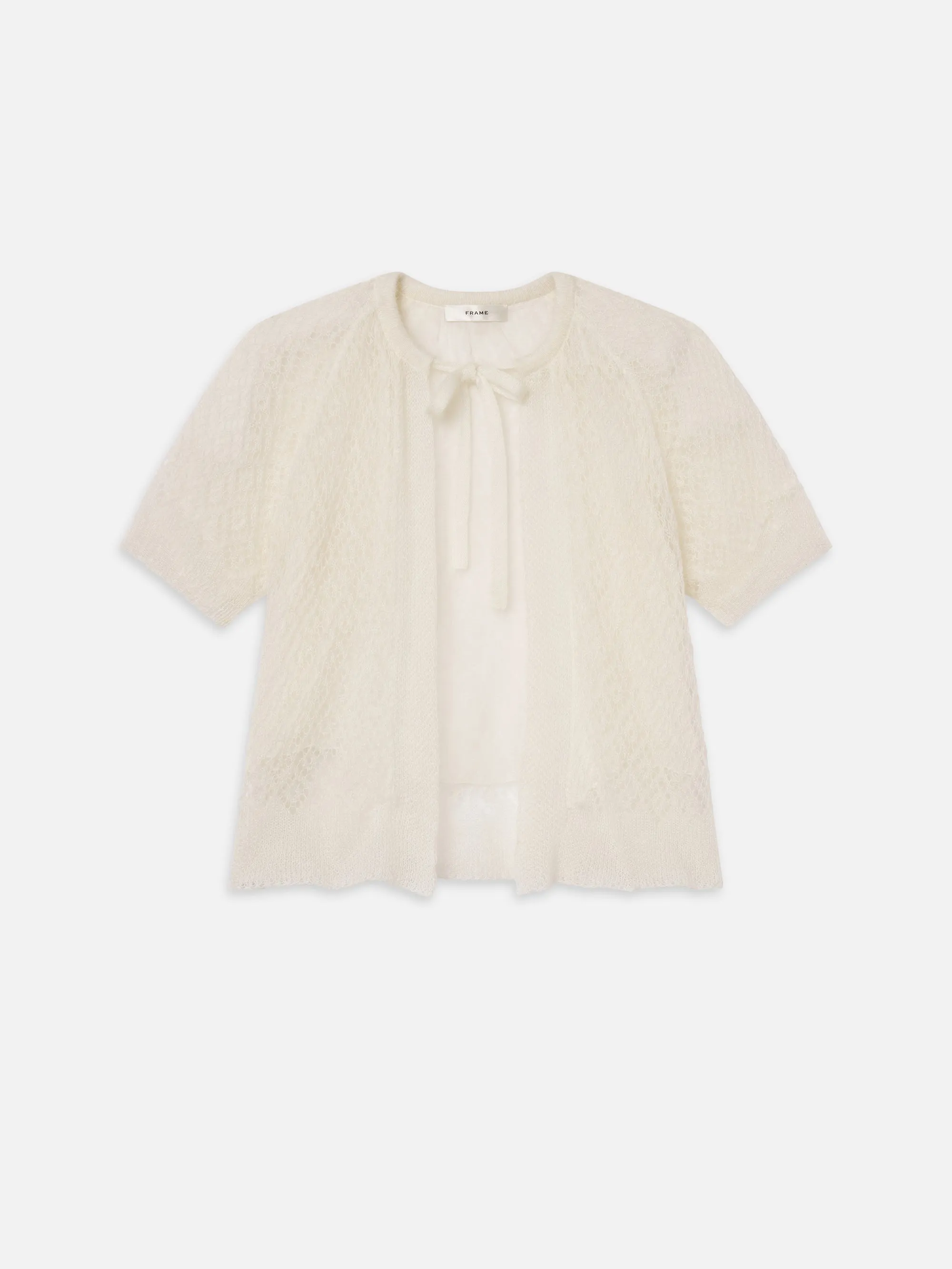 The Delicate Tie Sweater -- Cream sold by Frame Denim