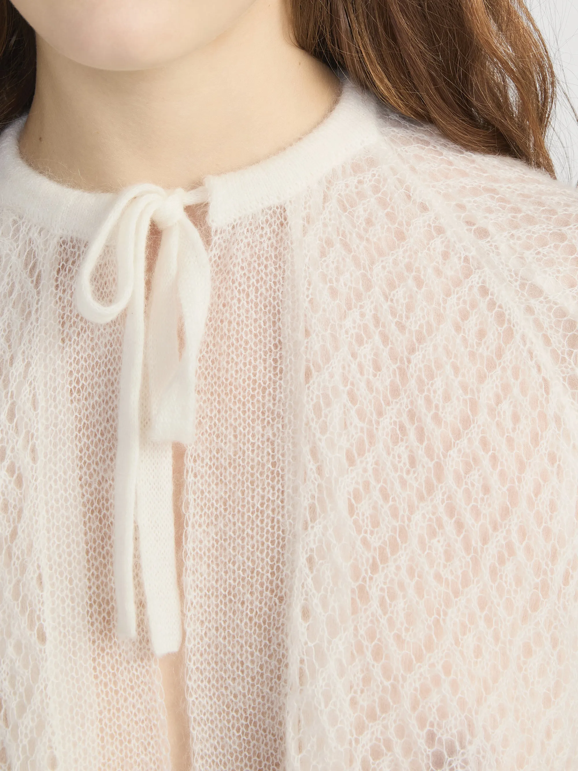 The Delicate Tie Sweater -- Cream sold by Frame Denim product image thumbnail 5