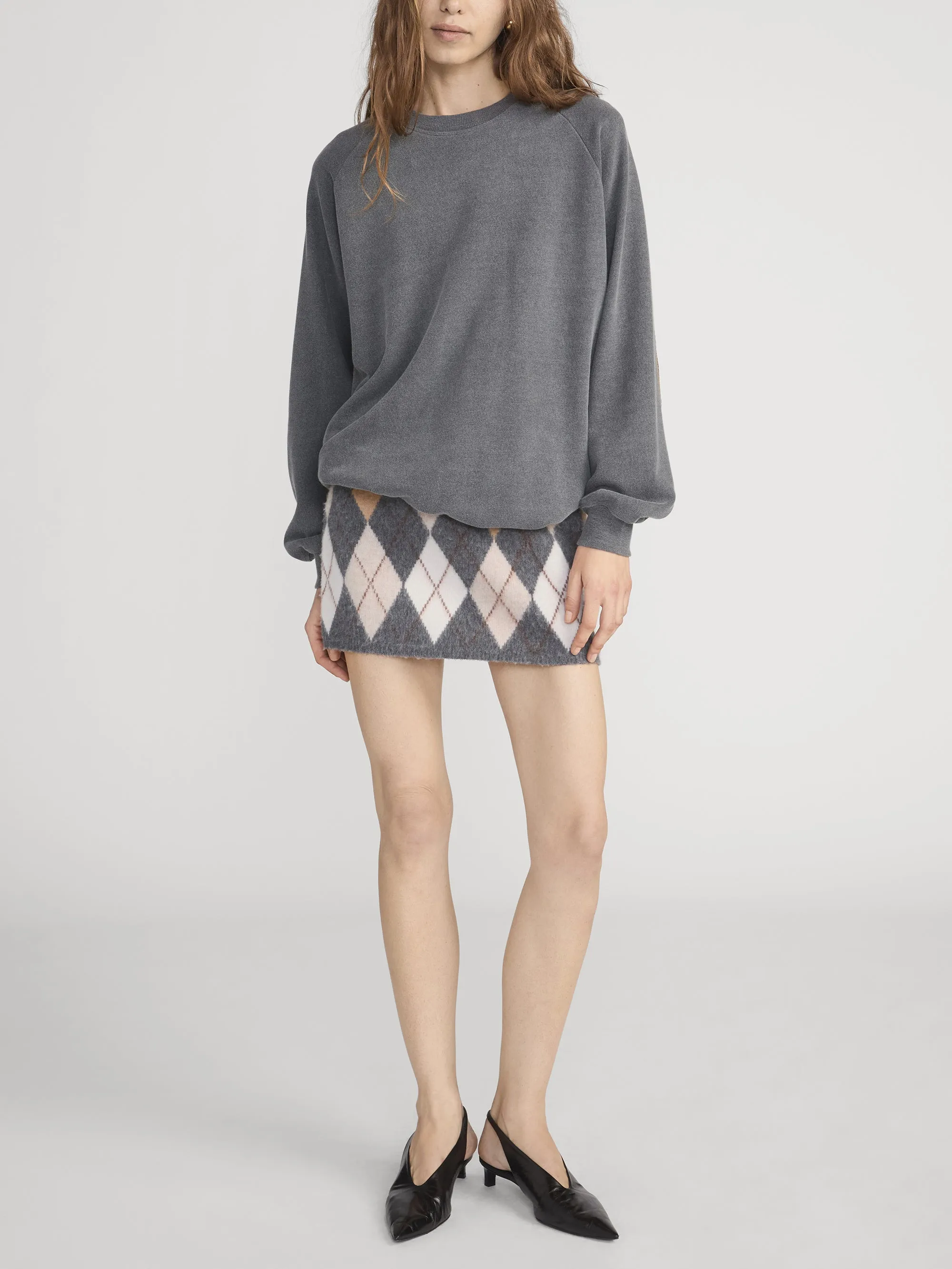 The Brushed Argyle Skirt -- Grey Multi sold by Frame Denim product image thumbnail 2