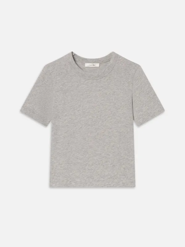 The Heather Boxy Tee -- Heather Grey sold by Frame Denim