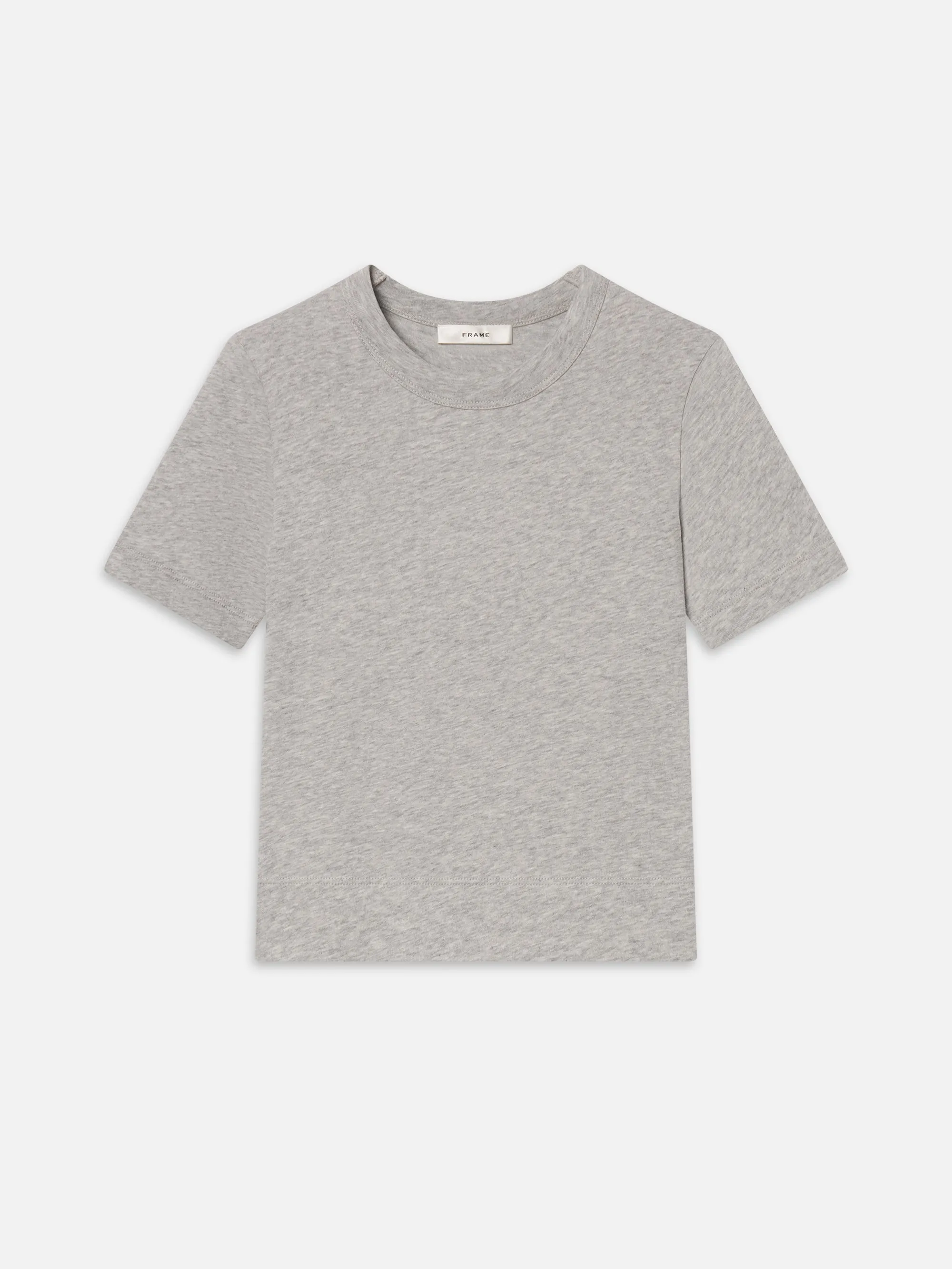 The Heather Boxy Tee -- Heather Grey sold by Frame Denim