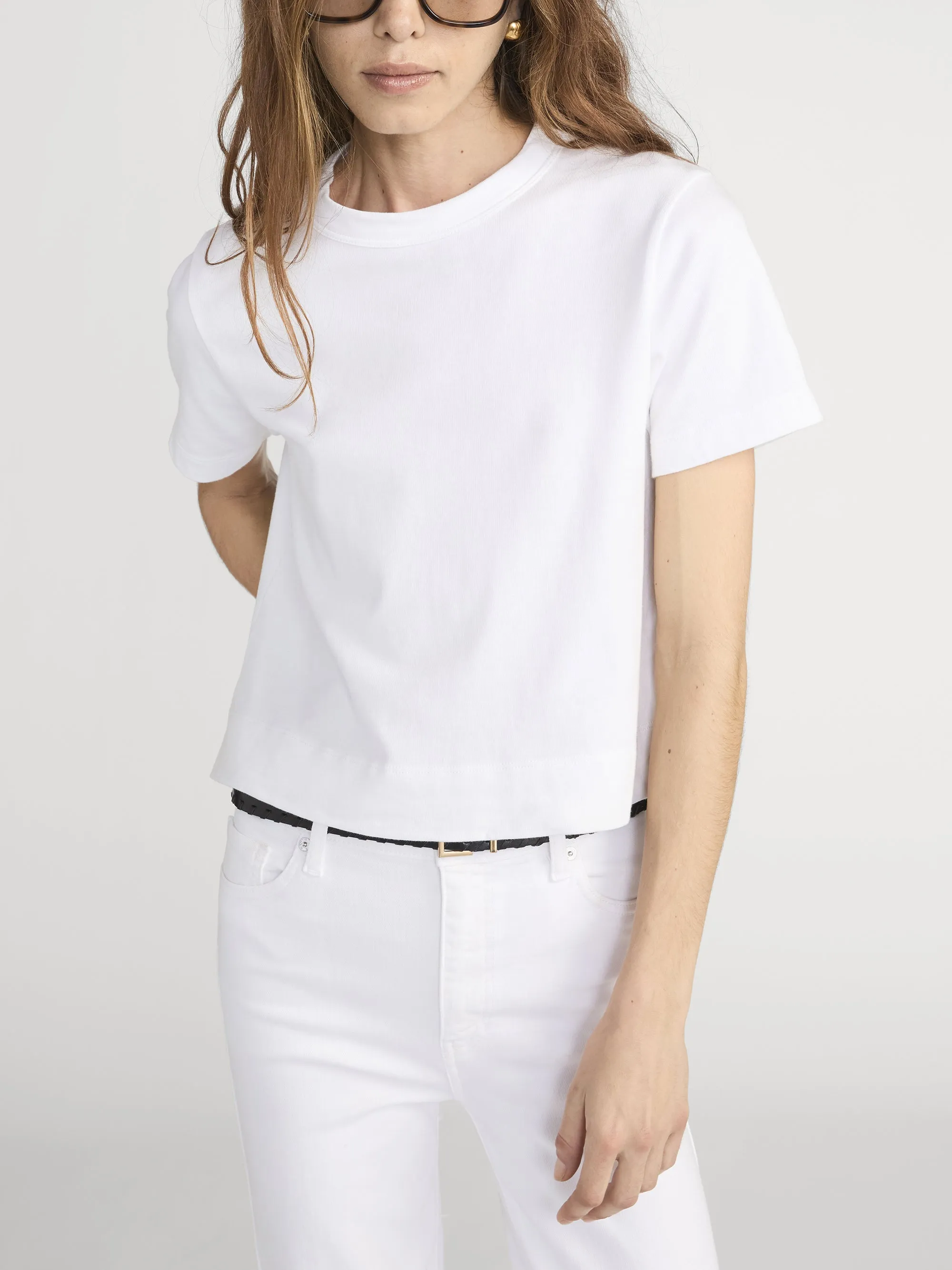 The Boxy Tee -- White sold by Frame Denim product image thumbnail 3