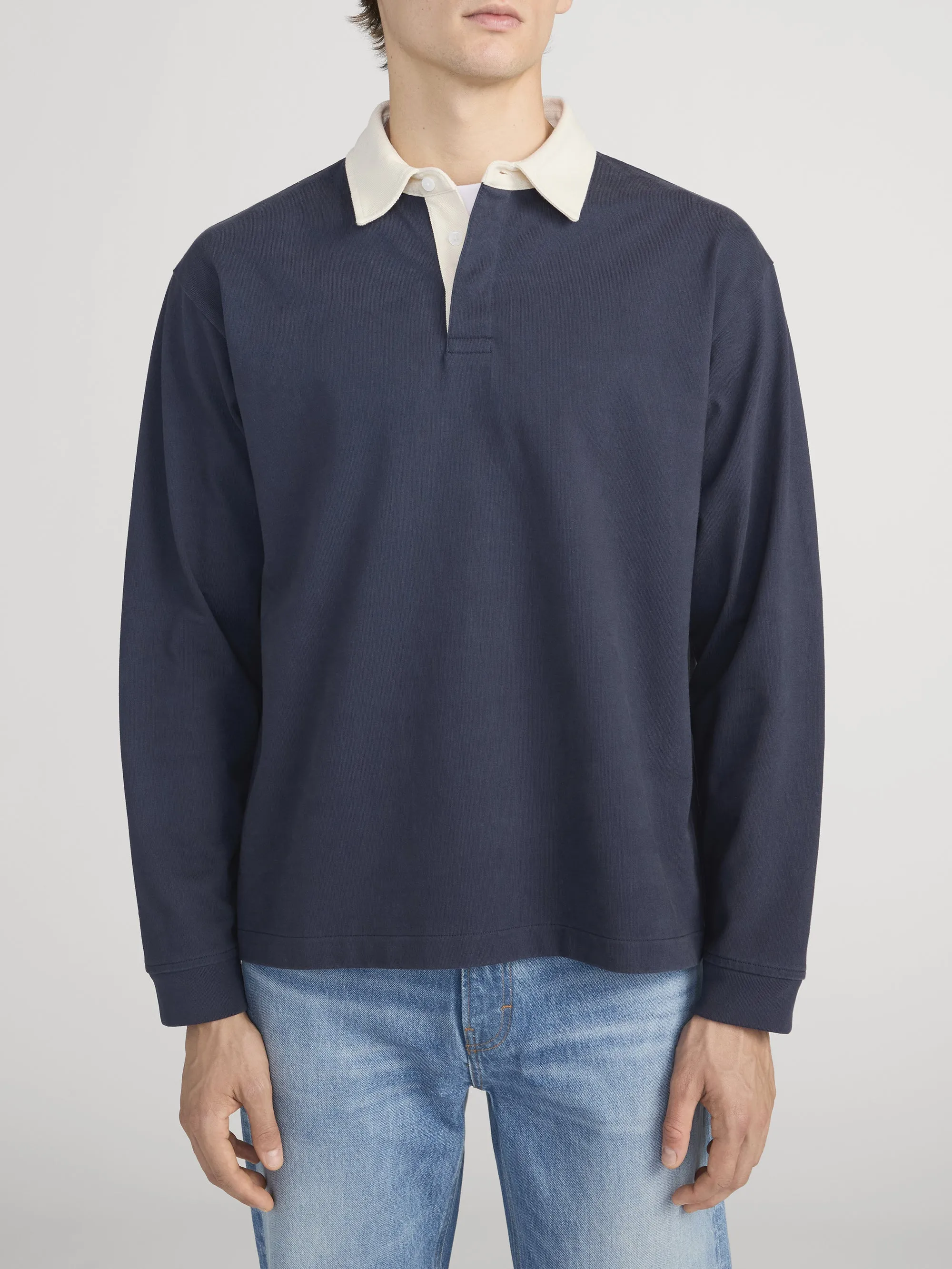 Rugby Polo Shirt -- Dark Navy sold by Frame Denim product image thumbnail 3