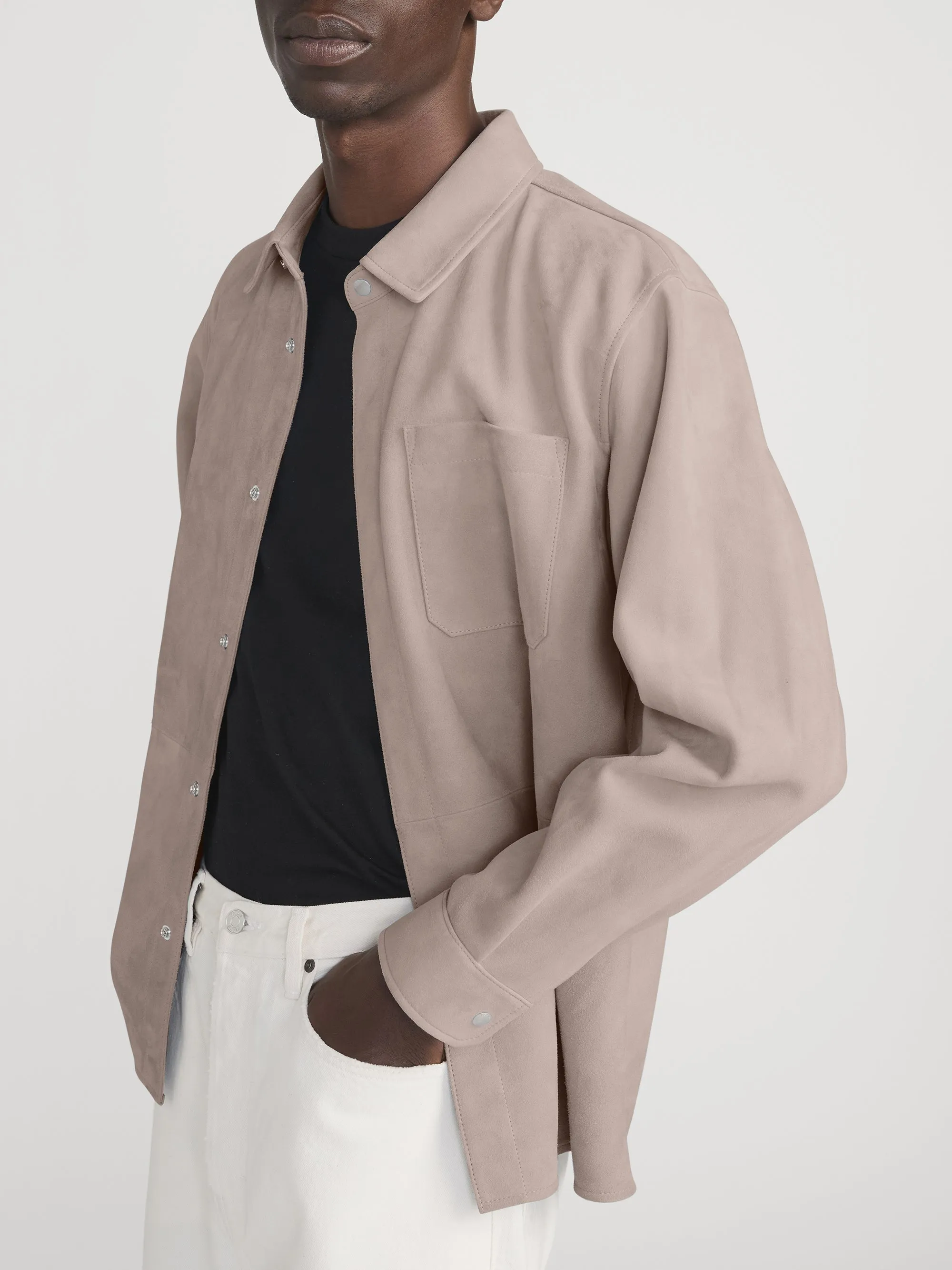 Suede Shirt -- Smoky Mauve sold by Frame Denim product image thumbnail 3