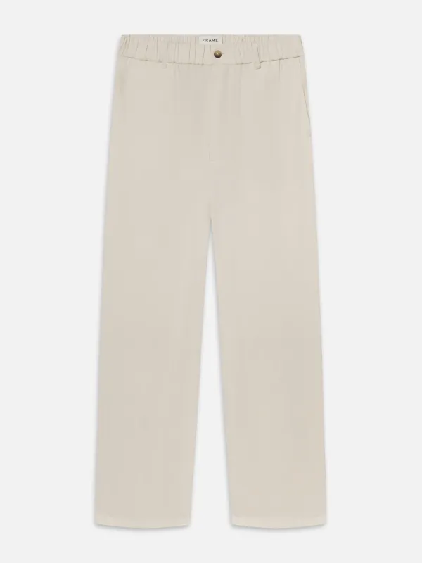 Relaxed Cotton Trousers -- Light Beige sold by Frame Denim