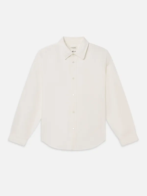 Relaxed Denim Shirt -- Off White made by Frame Denim
