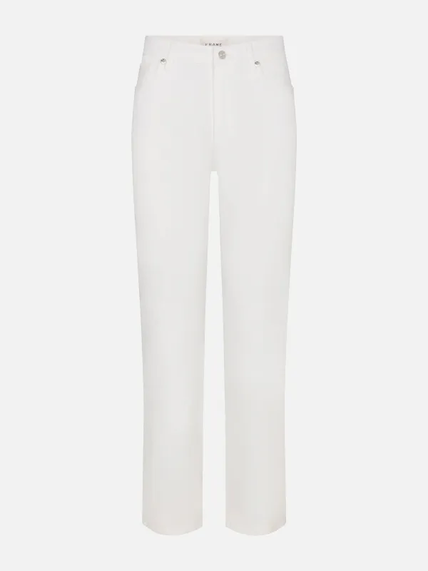 Le Sleek Straight Long -- White sold by Frame Denim