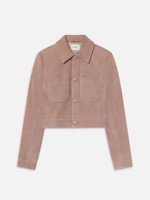 The Small Suede Jacket -- Mauve sold by Frame Denim