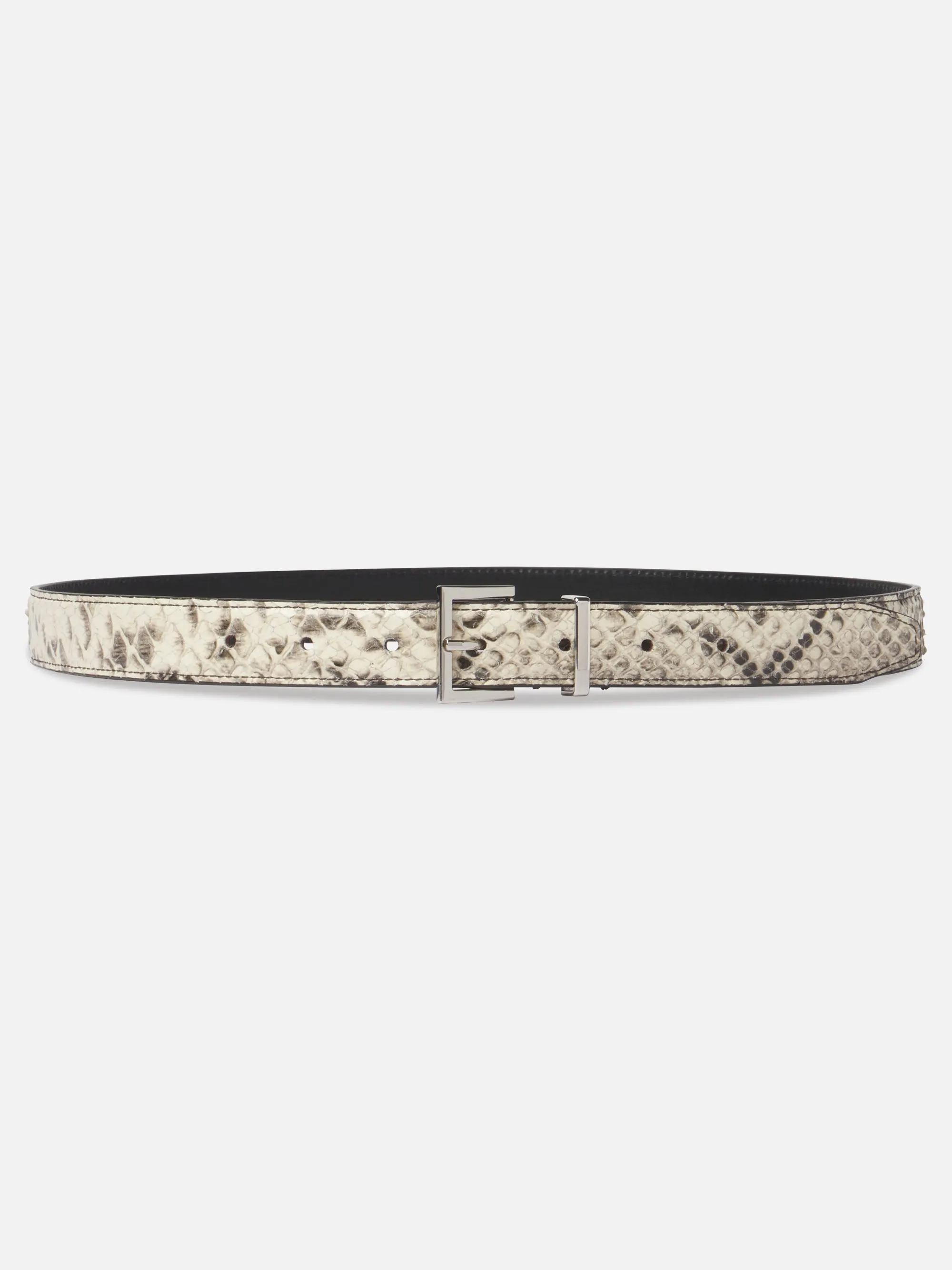 The Snake Square Buckle Belt -- Sand Multi sold by Frame Denim
