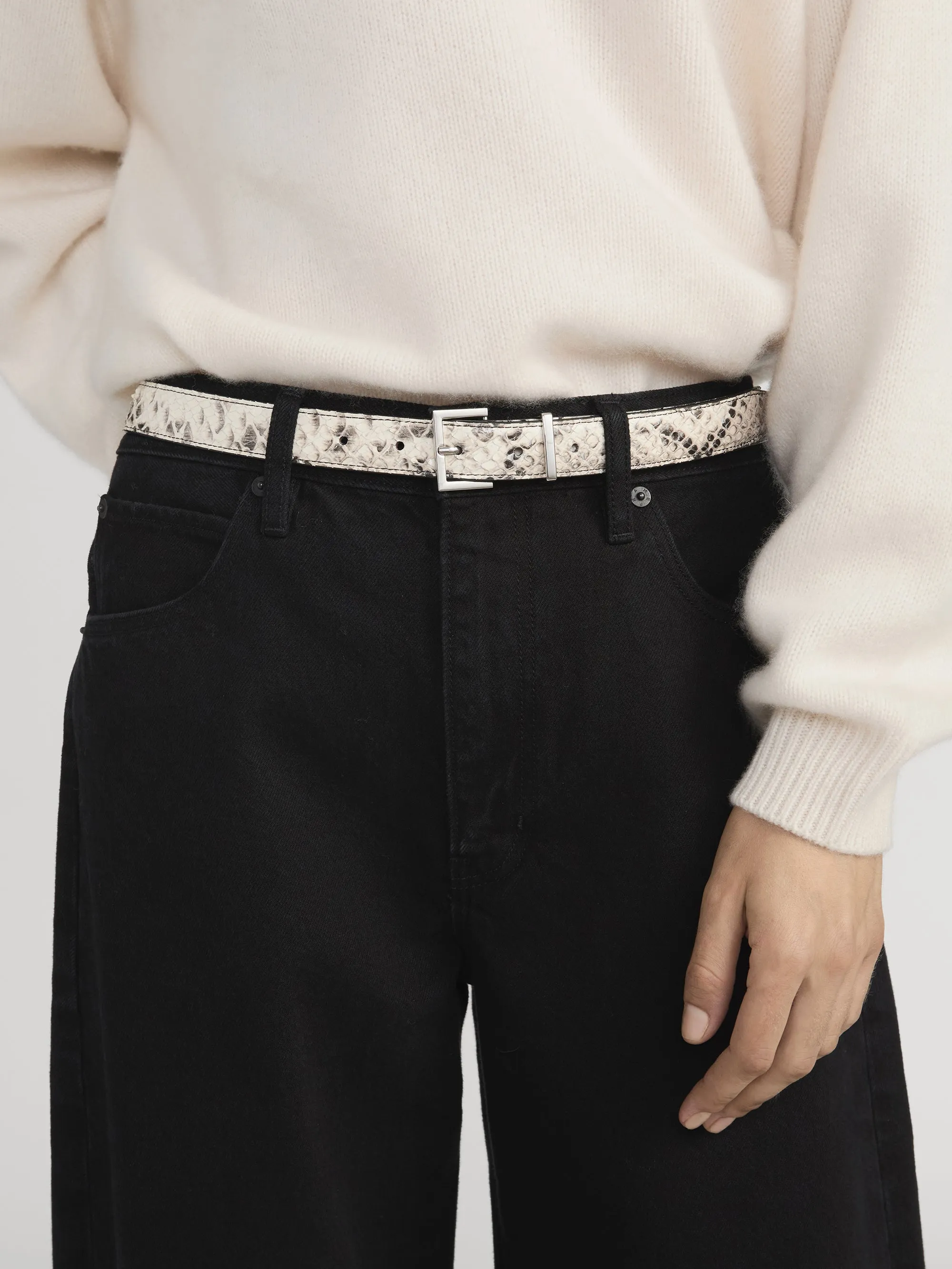 The Snake Square Buckle Belt -- Sand Multi sold by Frame Denim product image thumbnail 2