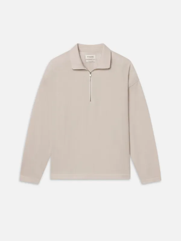 Half Zip Overshirt Jacket -- Light Taupe sold by Frame Denim