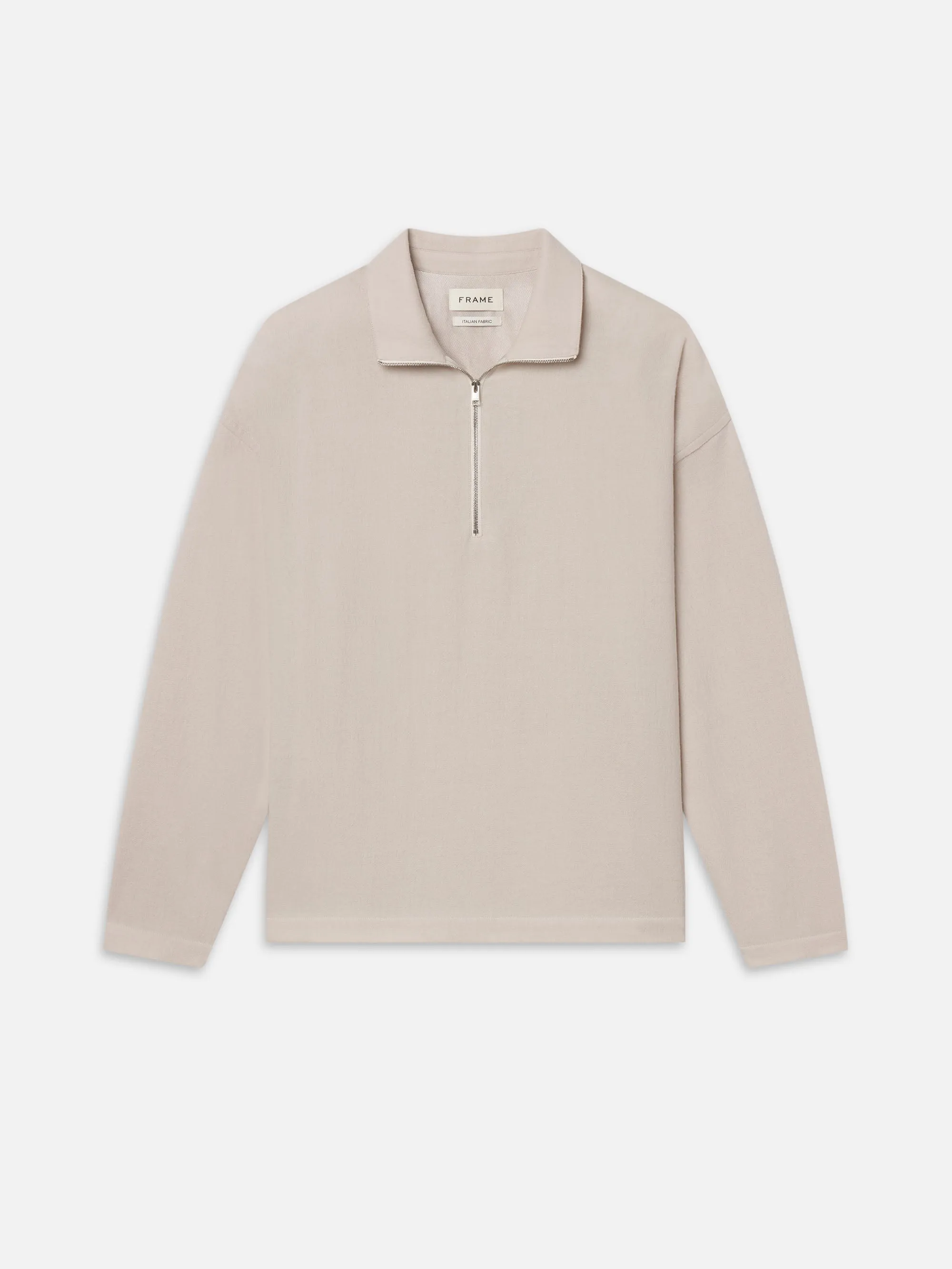 Half Zip Overshirt Jacket -- Light Taupe sold by Frame Denim