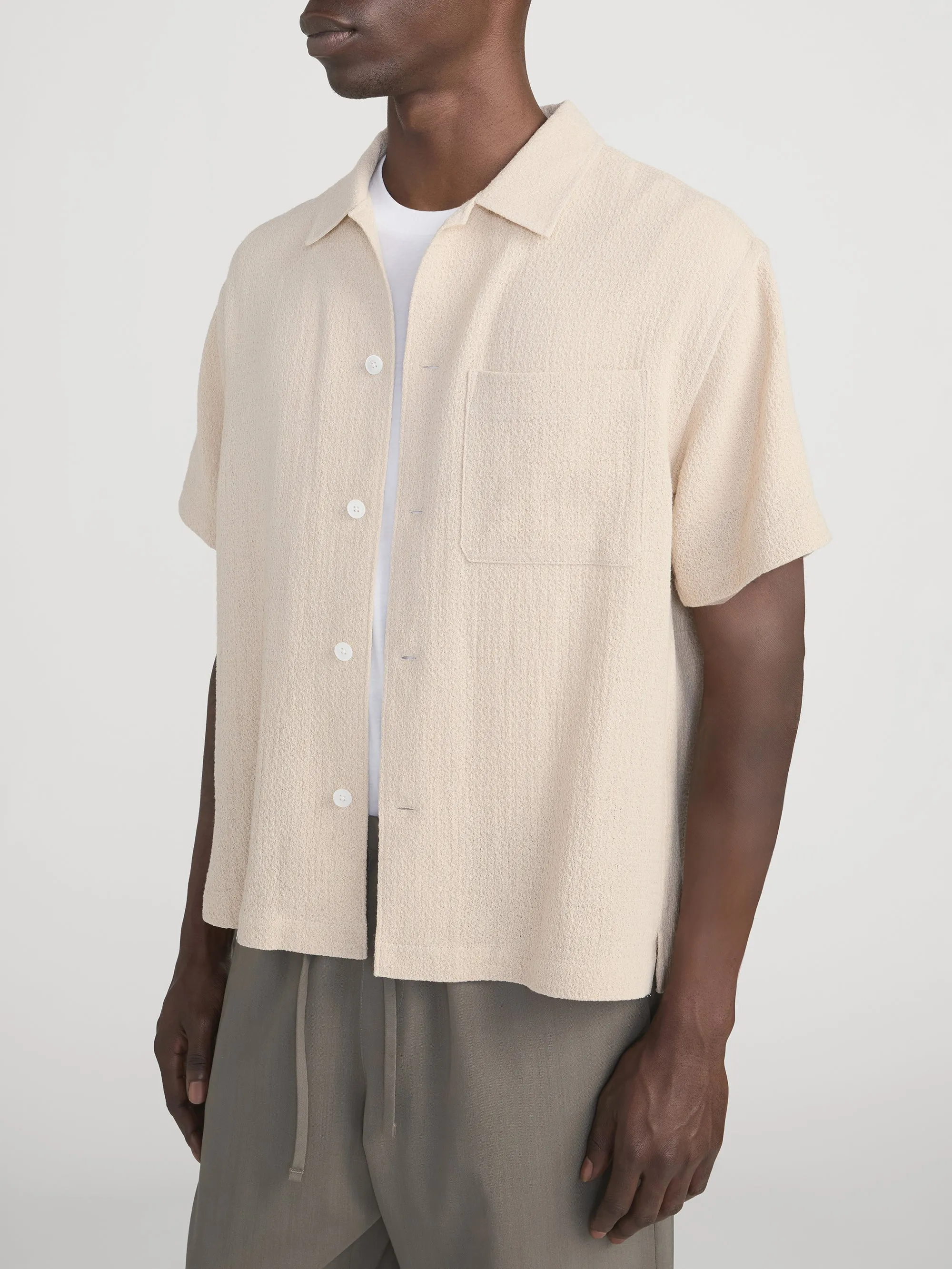 Open Weave Shirt -- Light Stone sold by Frame Denim product image thumbnail 4