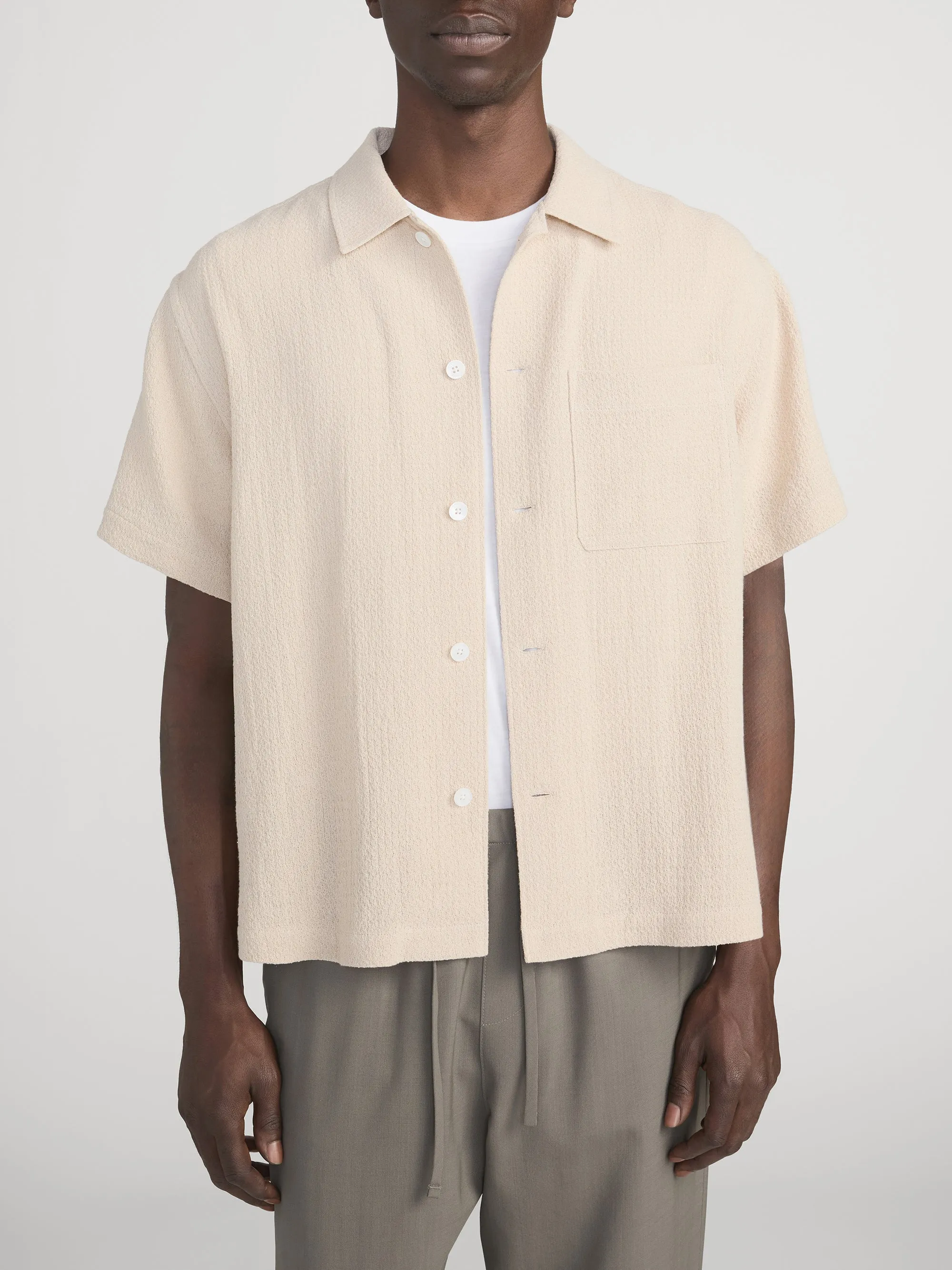 Open Weave Shirt -- Light Stone sold by Frame Denim product image thumbnail 3