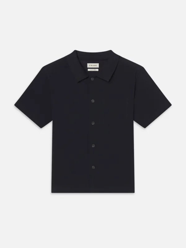 Open Weave Shirt -- Dark navy sold by Frame Denim