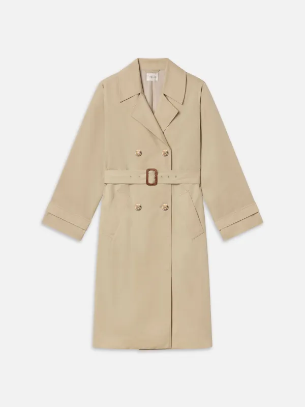 The Long Uniform Trench -- Oat sold by Frame Denim