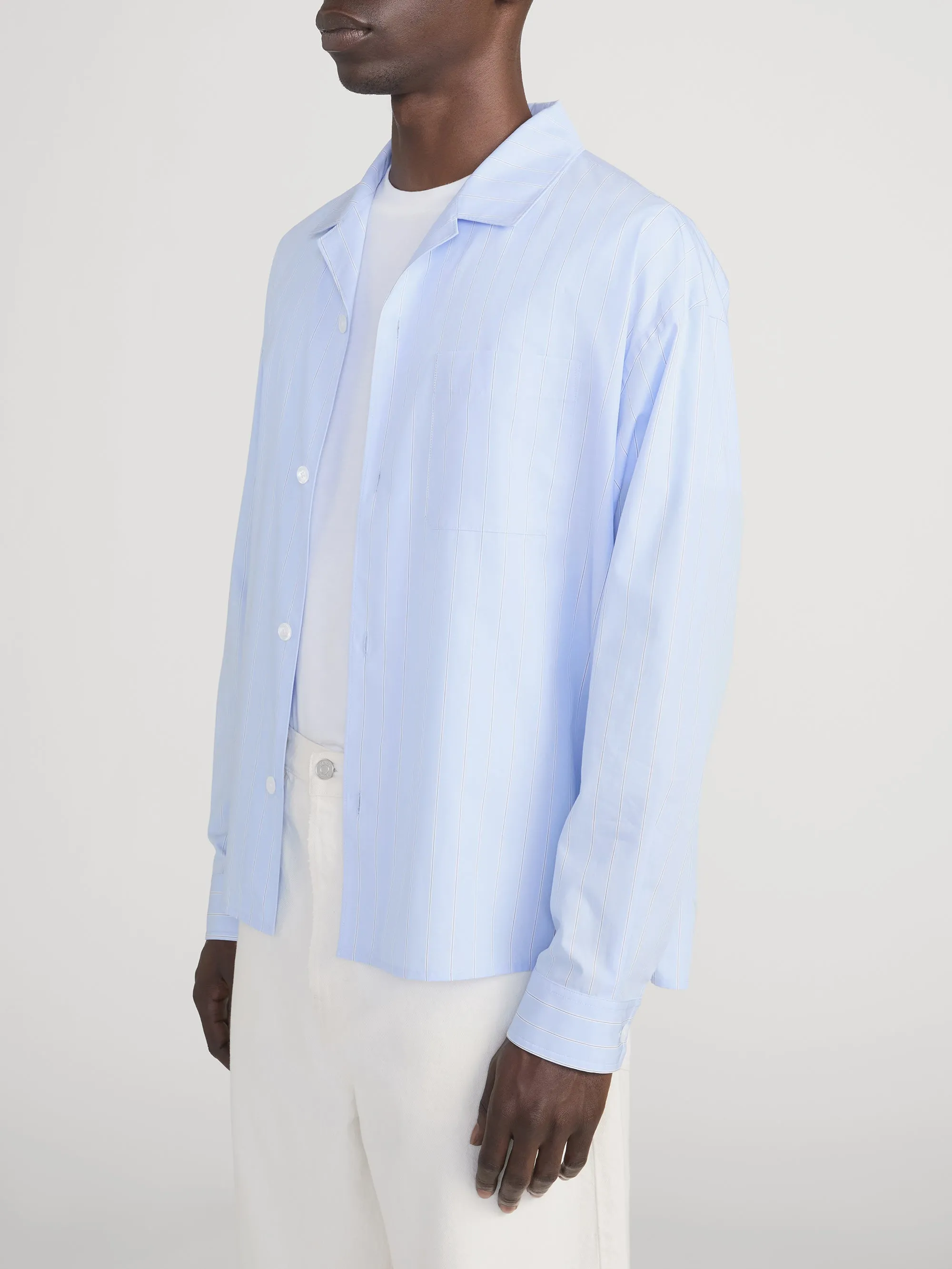 Pajama Shirt -- Blue Stripe sold by Frame Denim product image thumbnail 4