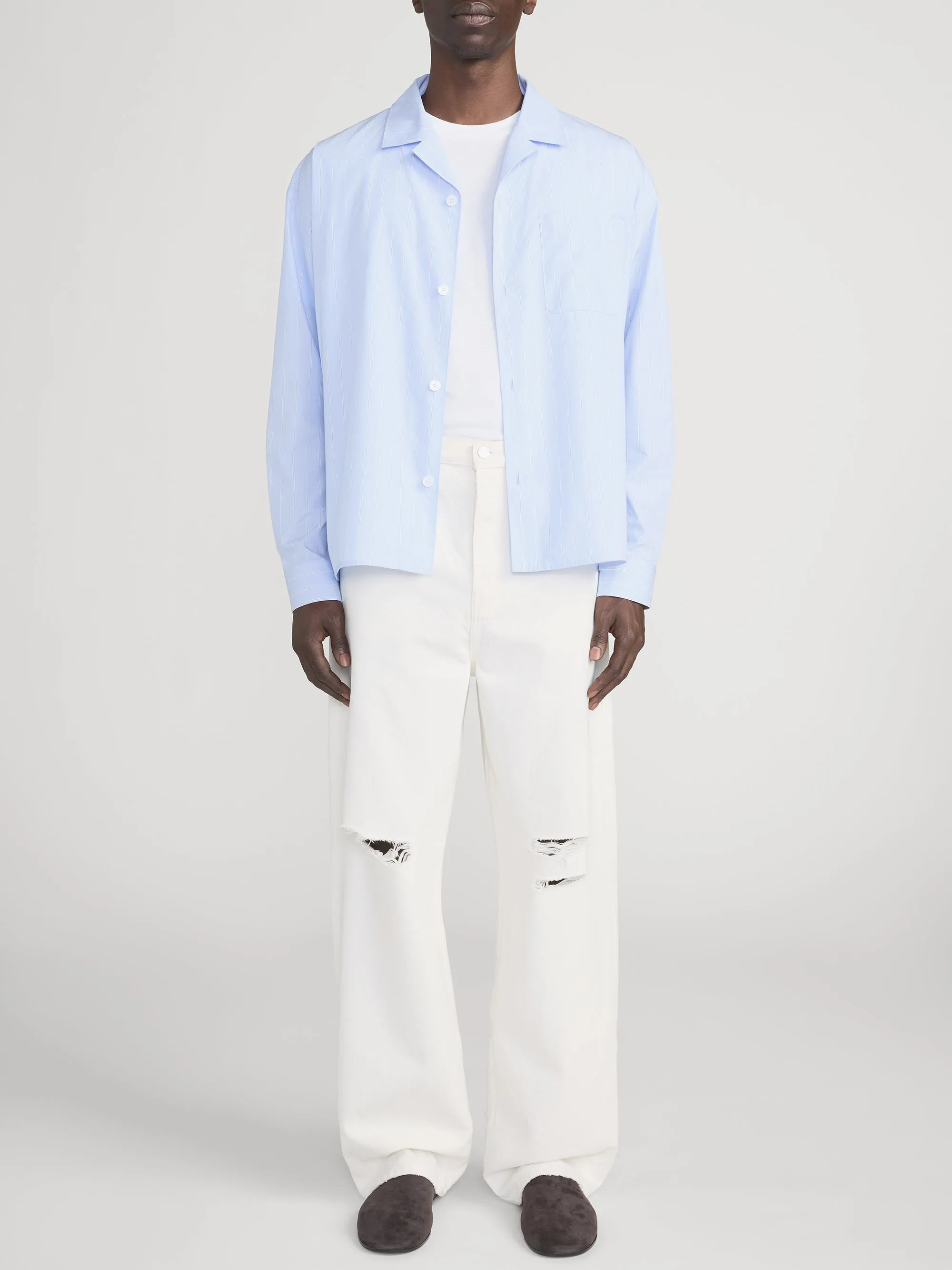 Pajama Shirt -- Blue Stripe sold by Frame Denim product image thumbnail 2