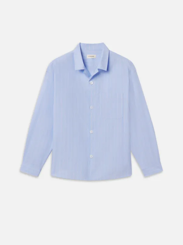 Pajama Shirt -- Blue Stripe sold by Frame Denim