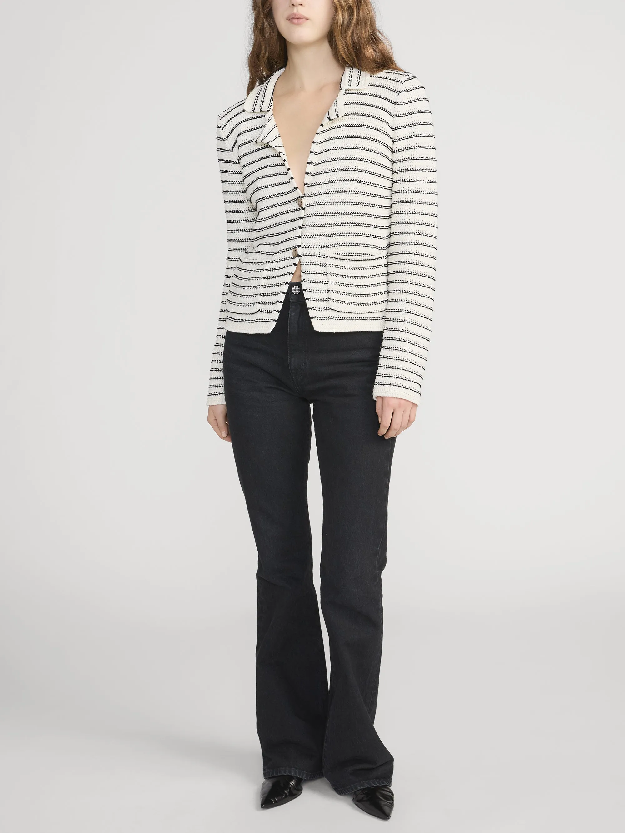 The Crochet Blazer -- Cream Multi sold by Frame Denim product image thumbnail 2