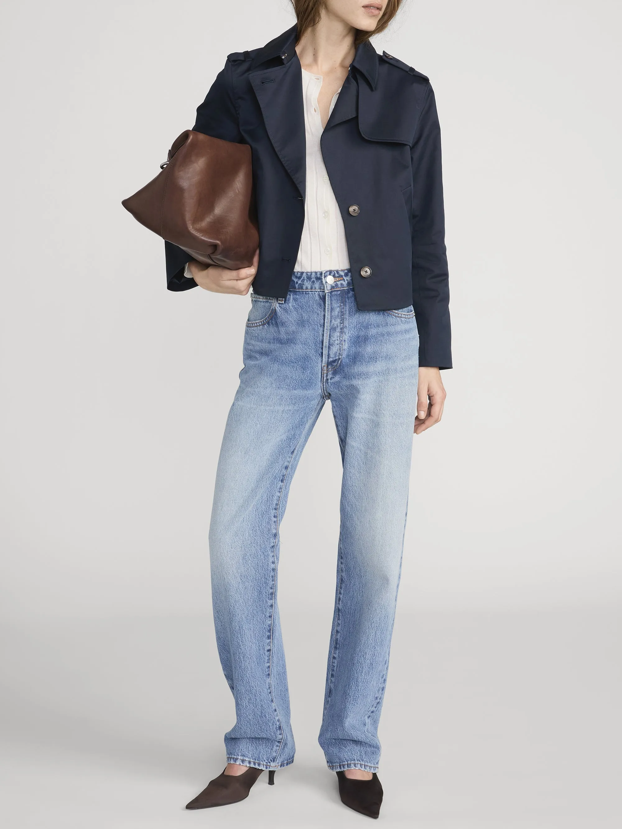 The Short Trench -- Navy sold by Frame Denim product image thumbnail 2