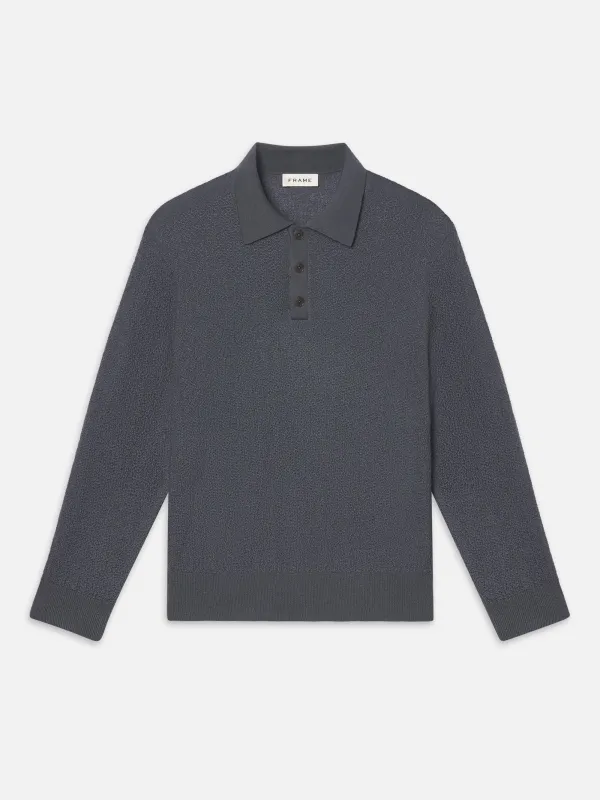 L/S POLO SWEATER made by Frame Denim