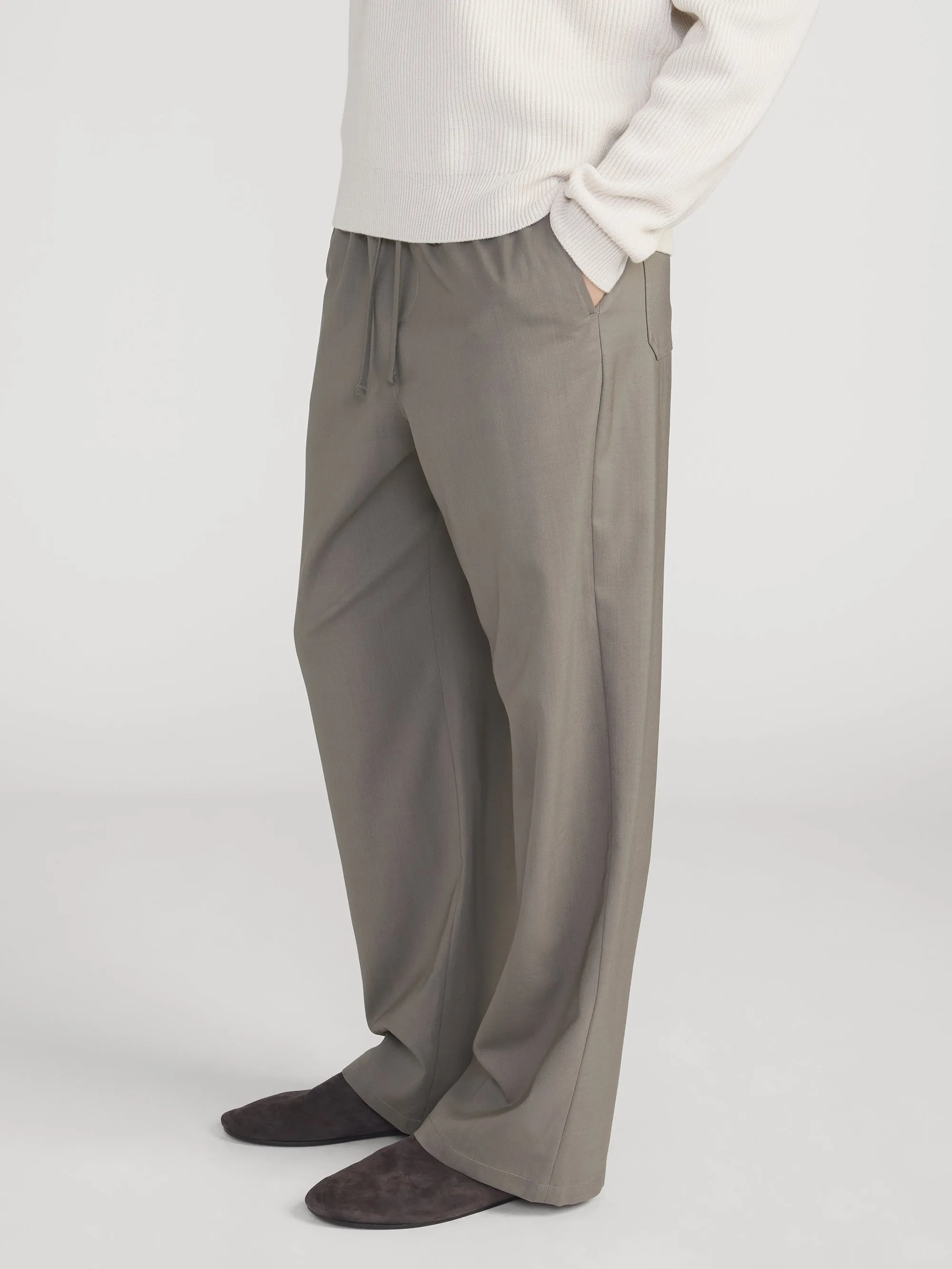 Easy Wide Leg Trousers -- Smoky Green sold by Frame Denim product image thumbnail 4