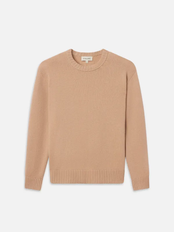 Cashmere Crewneck Sweater -- Pale Peach sold by Frame Denim