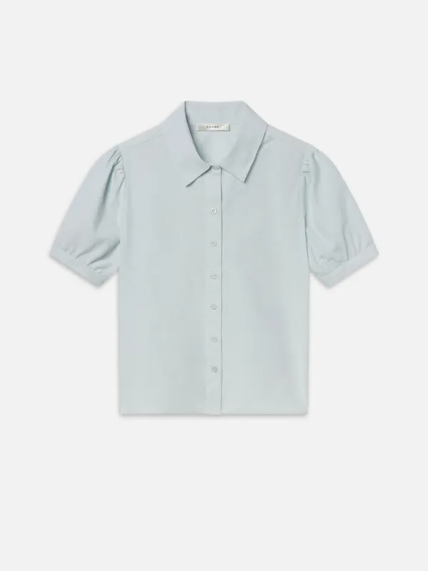 The Cord Staple Blouse -- Ice Blue made by Frame Denim